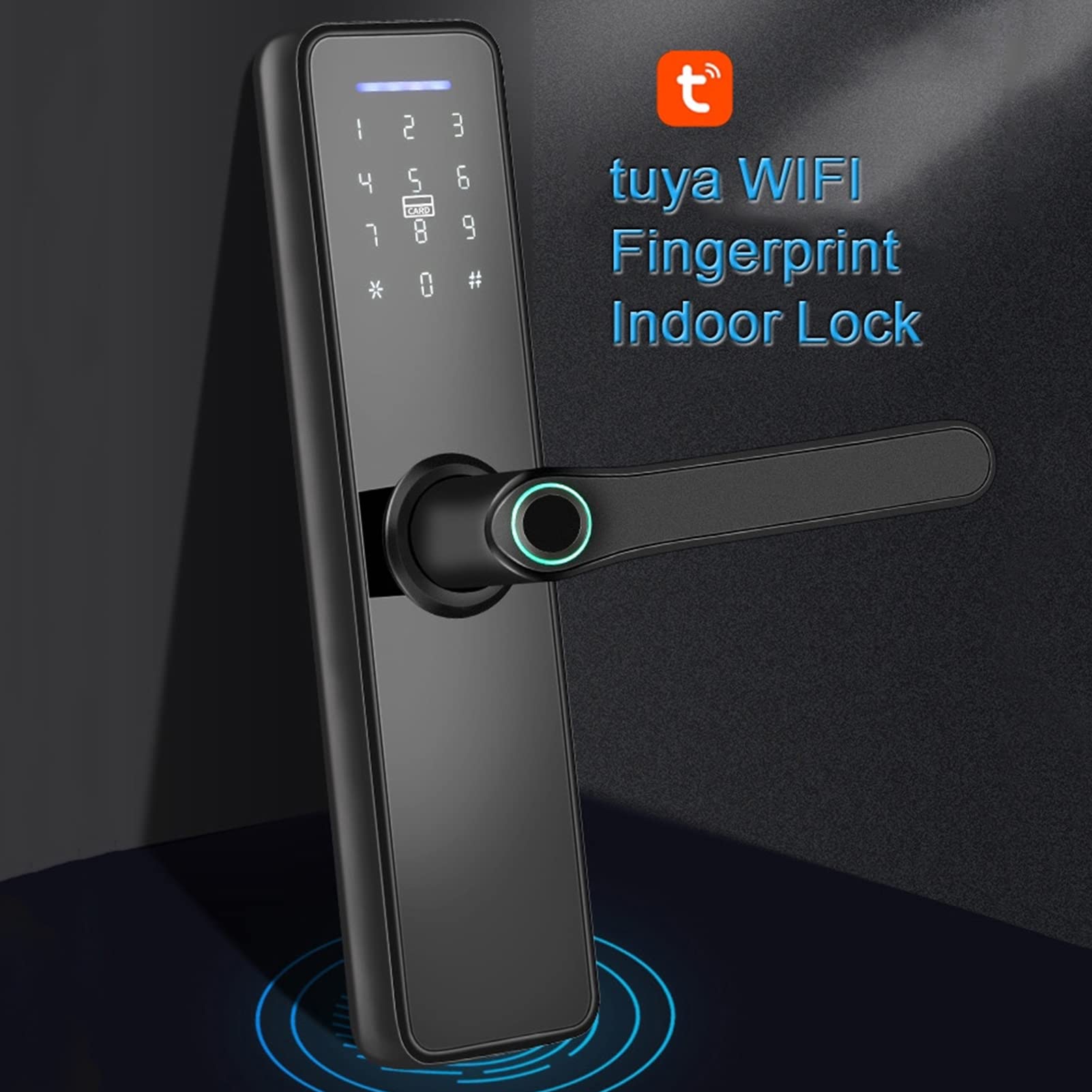 Dioche Smart Fingerprint Door Lock - 5-in-1 Keyless Entry with WiFi, Anti-Theft Security, Black | Perfect for Home, Office & Airbnb Smart Access Control