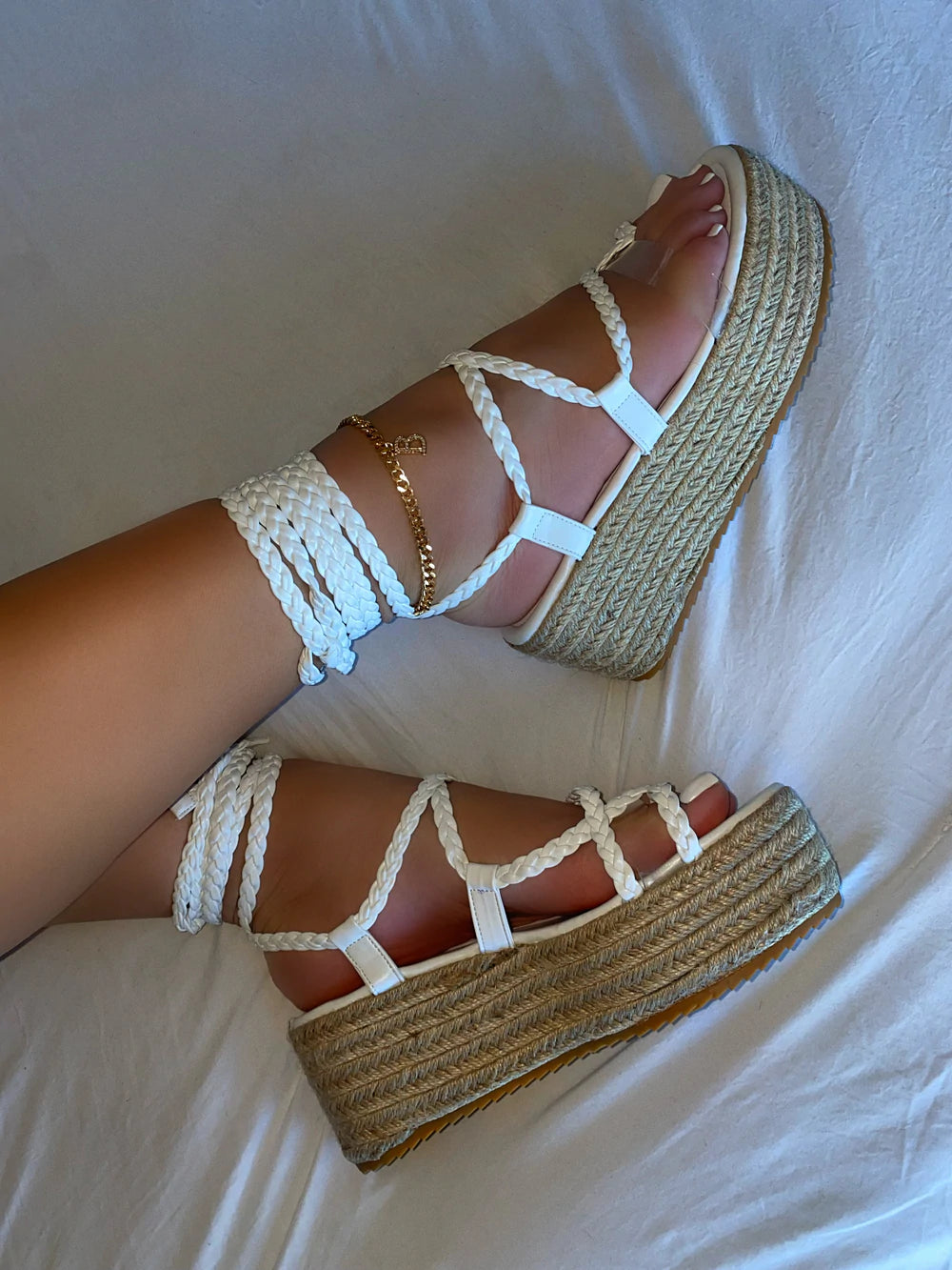 Mariya Women's White Sandals - Comfortable Summer Beach Slides for Casual Wear & Outdoor Walking