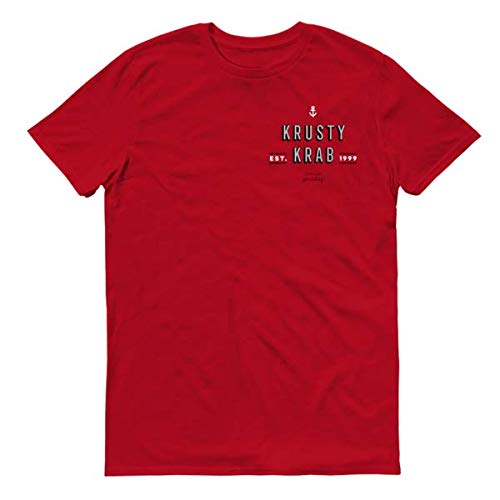 SpongeBob SquarePants Krusty Krab Fry Cook Graphic T-Shirt for Adults - Casual Short Sleeve Tee for Fans, Cosplay & Everyday Wear