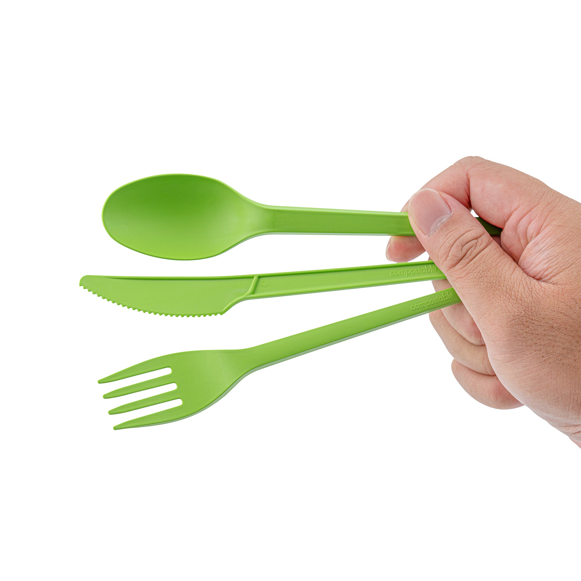 Eco-Friendly Compostable CPLA Plastic Cutlery Set - 290 Pieces, Heat Resistant, Biodegradable Utensils for Parties, Picnics & Outdoor Events