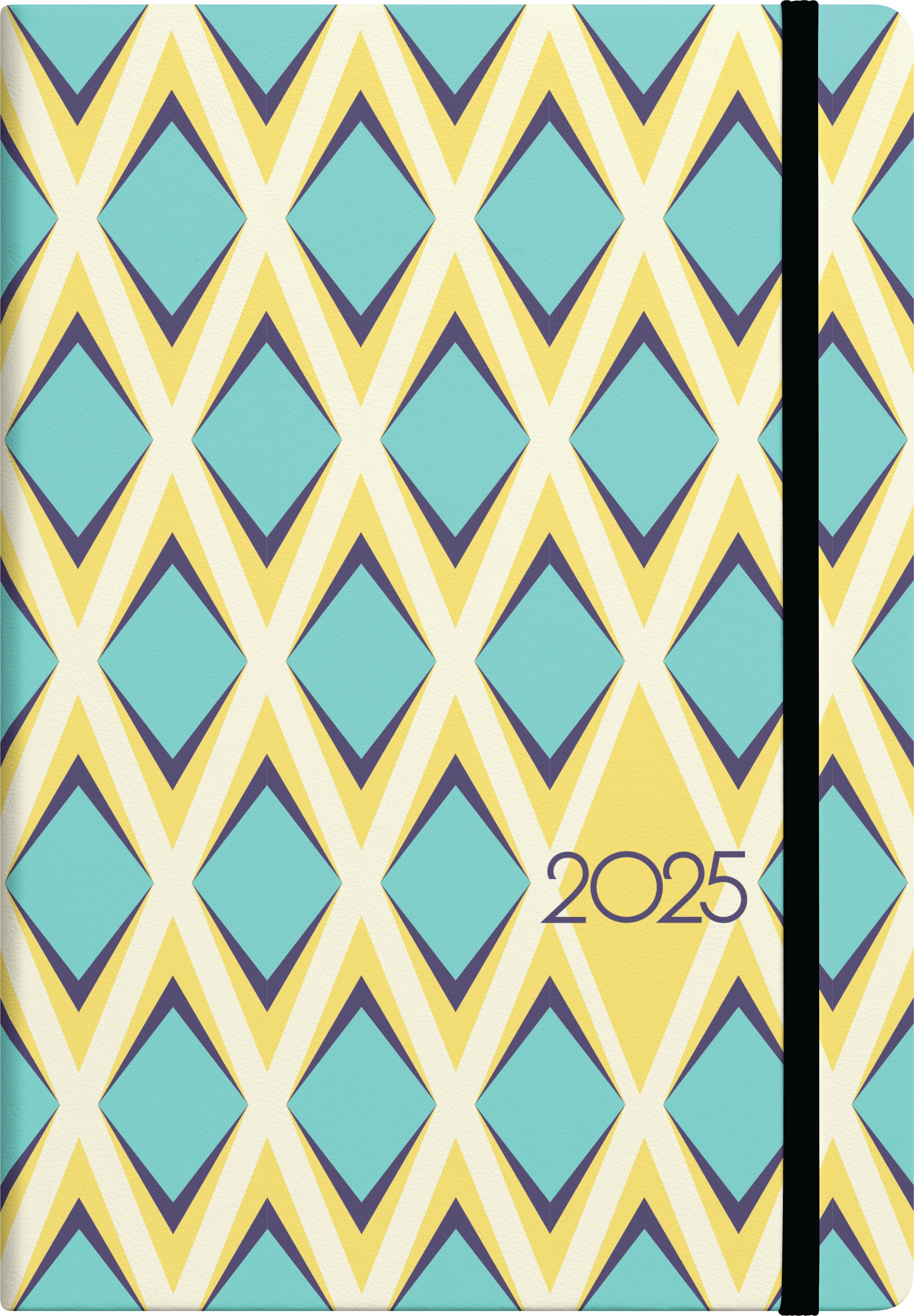 2025 Collins Diary A51 - Day Per Page Planner with Laminated Hard Cover, Geometric Design, 148mm x 210mm - Perfect for Work, School & Personal Organization