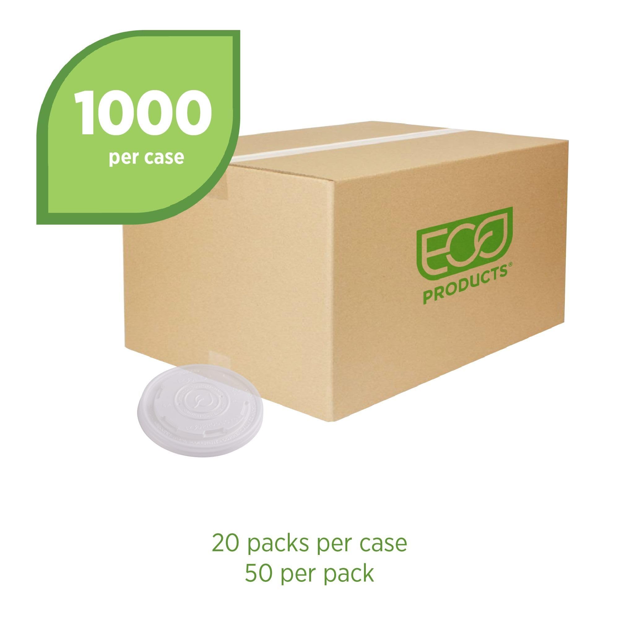 Eco-Friendly Compostable Soup Container Lids - Case of 1000, Fits 8-10oz Containers, CPLA Plant-Based Biodegradable Plastic for Hot & Cold Food - Clear Design for Easy Visibility | Perfect for Restaurants, Cafés, Catering & Takeout Services