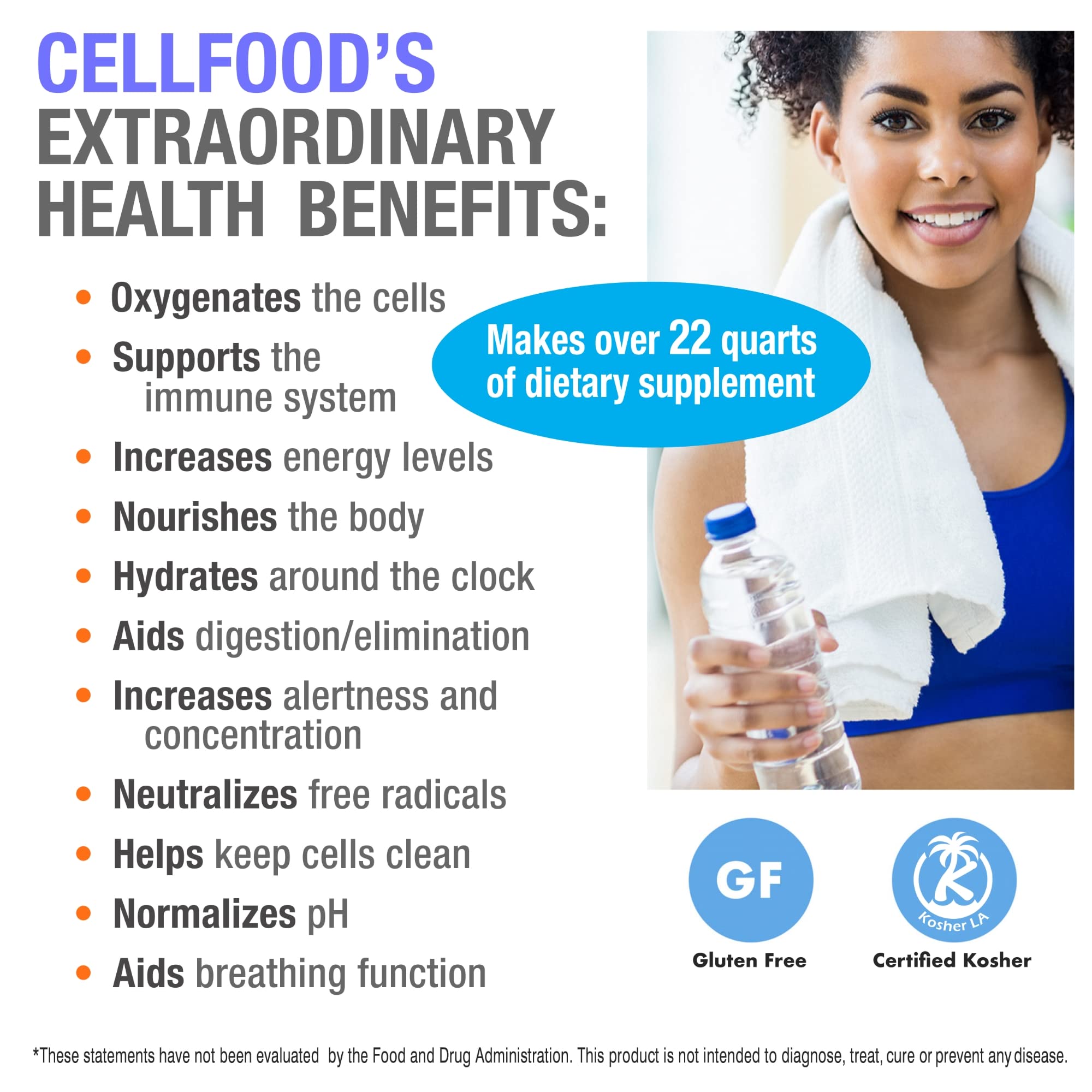Cellfood Oxygen Boost - 1 fl oz, 3 Pack - Liquid Oxygen Supplement for Lymphatic Drainage, Altitude Sickness, Jet Lag, Fatigue, Headaches & Hangover Relief - Gluten Free, Kosher Certified - Boost Energy & Recovery for Travel, Sports & Daily Wellness