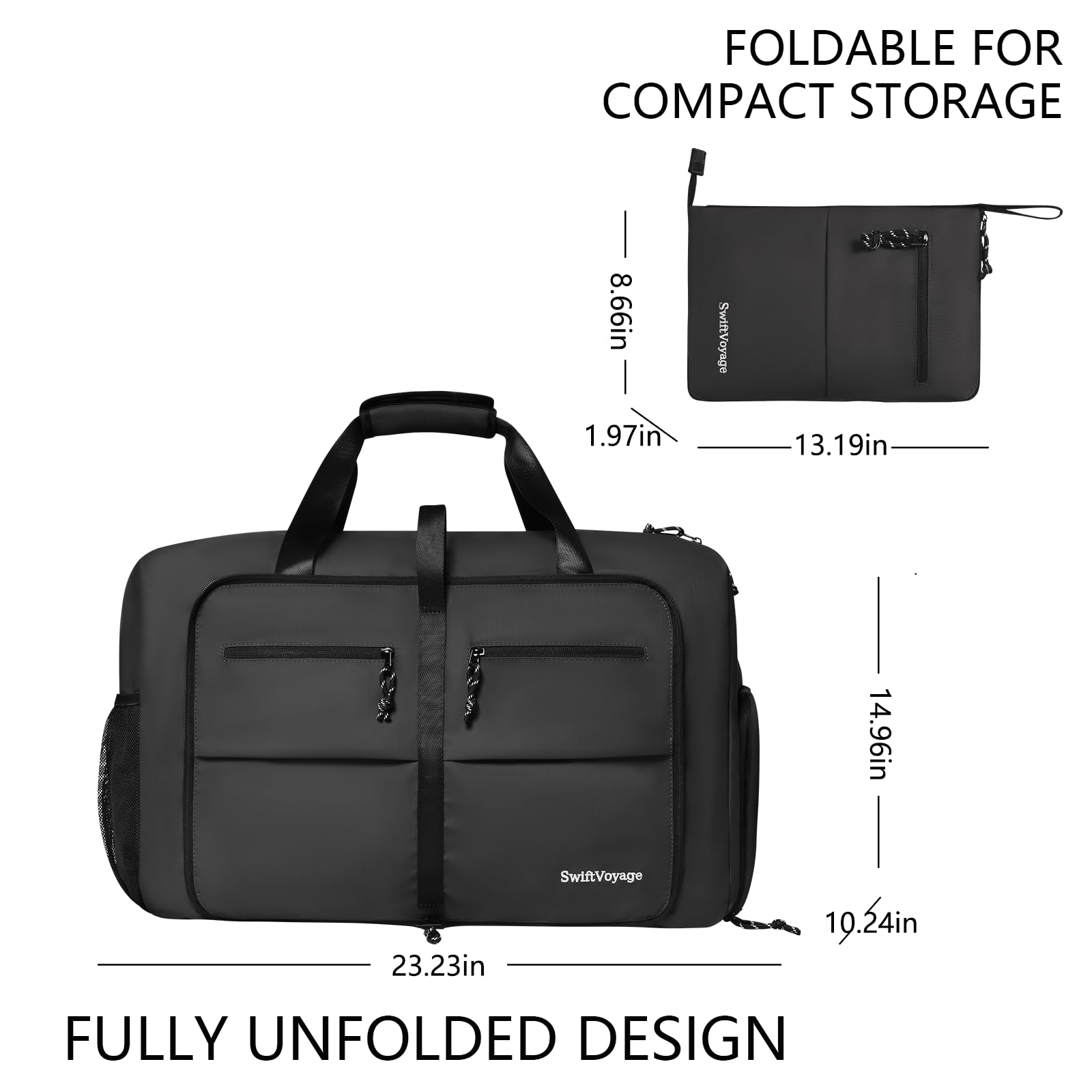 Expandable 60L Duffle Bag for Women & Men - Heavy Duty Foldable Gym Bag, Travel Duffel for Sports, Camping & Workout | Perfect for Gym, Travel, Weekend Getaways & Outdoor Adventures