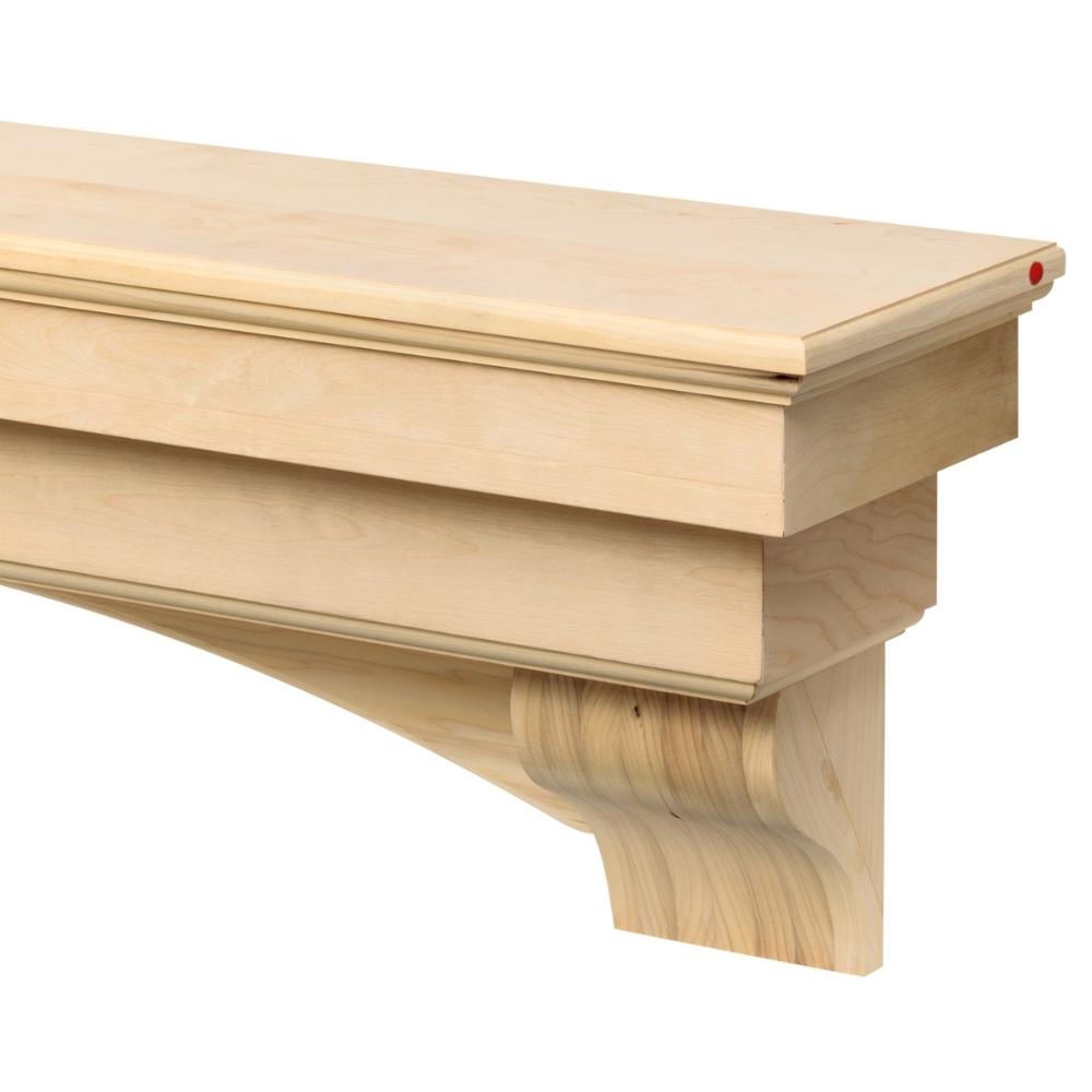 Auburn Wood Mantel Shelf - Handcrafted Fireplace Mantel with Pearl Finish for Rustic Home Decor | Perfect for Living Room, Bedroom, or Farmhouse Style