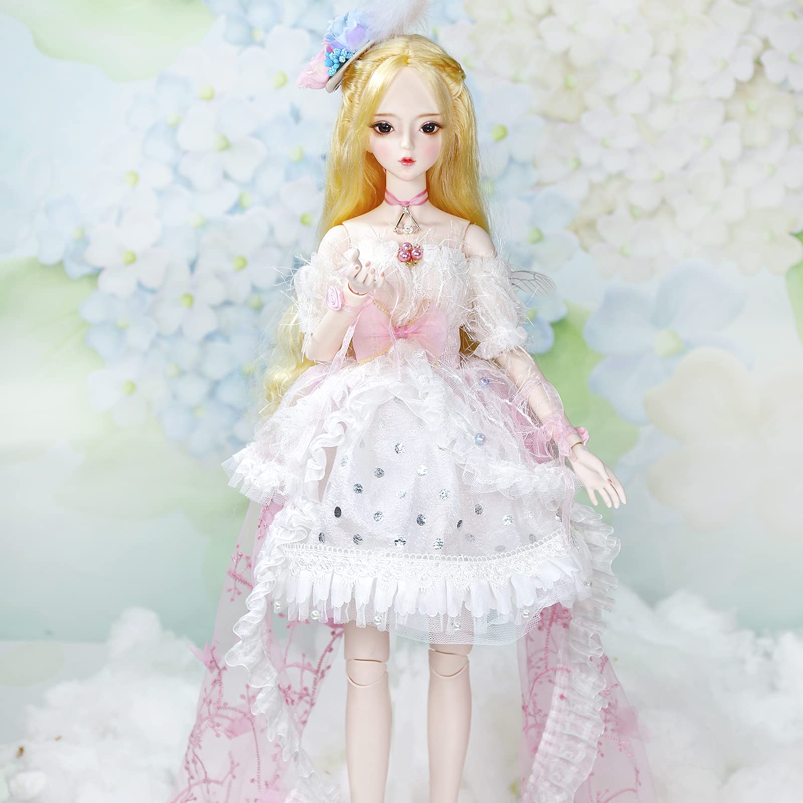 Aongneer 34 Ball Jointed Smart Doll - 24 Inch Fashion BJD Doll with Beautiful Outfits & Accessories, Princess Fairy Doll for Girls, Perfect Halloween Gift for Kids & Collectors - Great for Birthday Parties, Cosplay & Home Decor