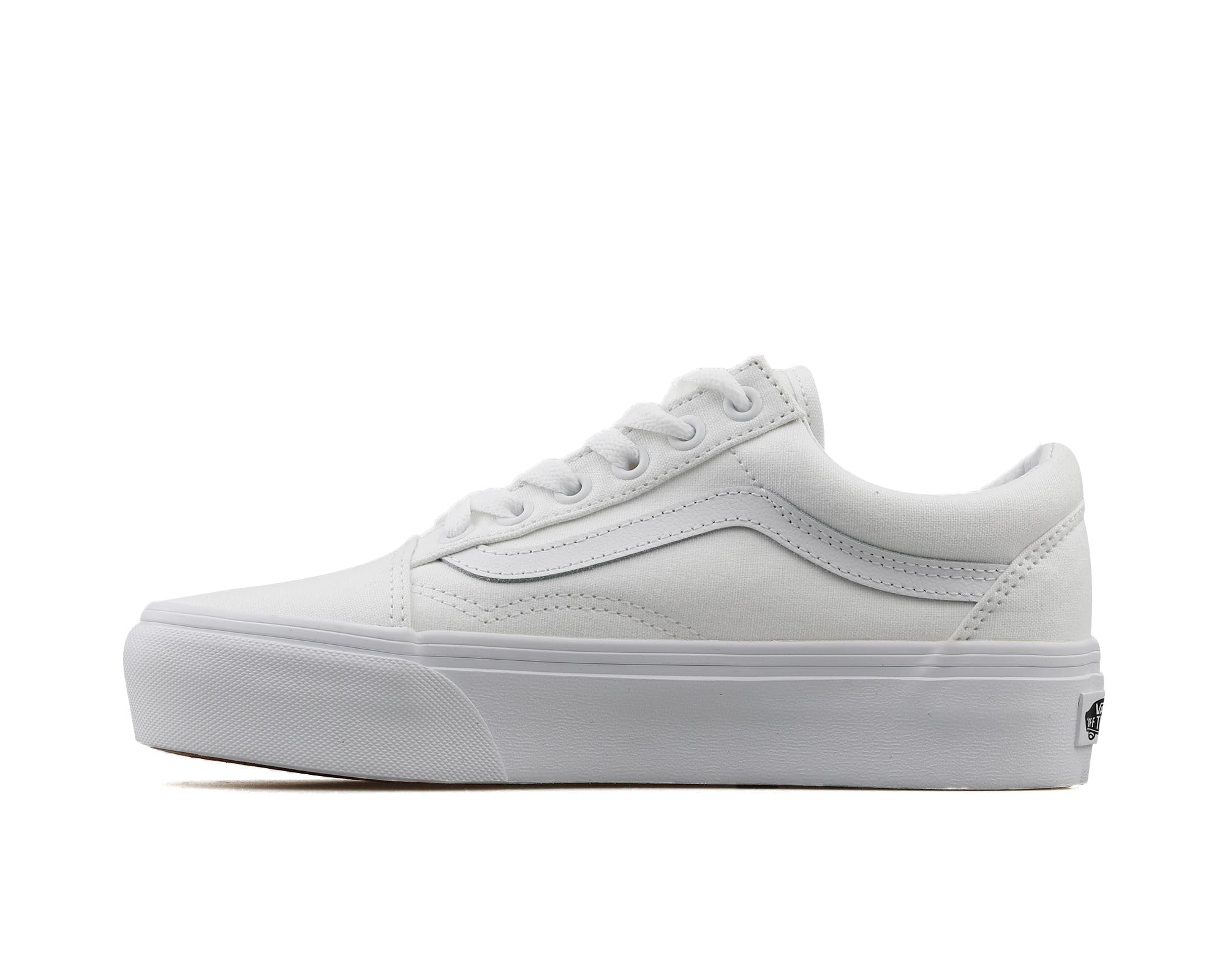 Vans Women's Old Skool Classic Skate Shoes - White Size 8.5 Medium (B,M) - Comfortable Sneakers for Gym, Training & Casual Wear