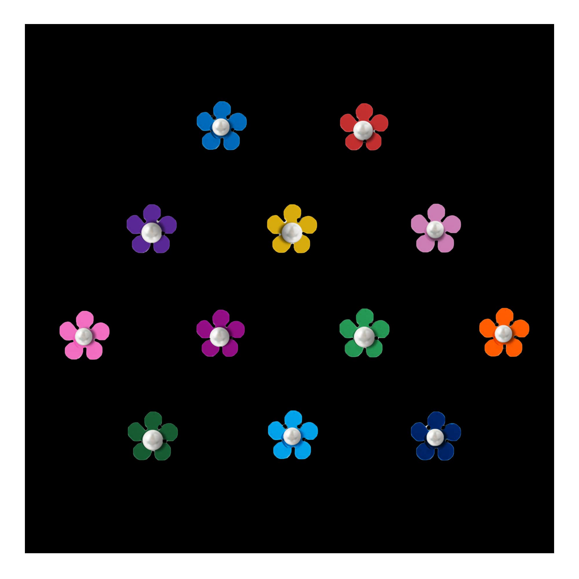 Comet Busters Cute Floral Baby Bindis - 6mm Indian Forehead Stickers for Girls & Kids - Face Decoration Stickers (BB013) - Perfect for Festivals, Weddings & Cultural Celebrations