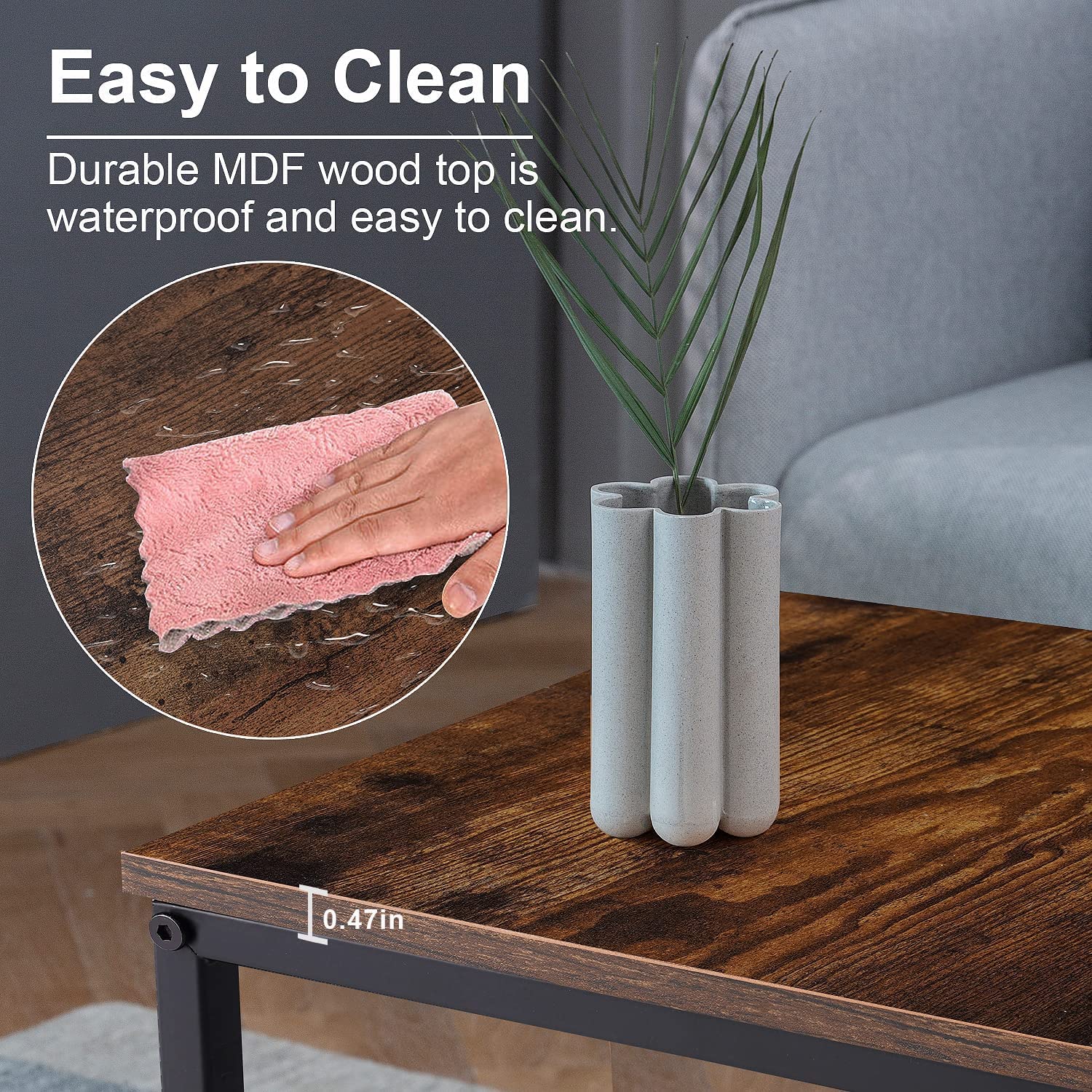 Modern Nesting Coffee Table Set - Rectangular Living Room Tables with Storage, Stylish & Space-Saving Furniture for Small Spaces | Perfect for Apartments, Condos and Cozy Home Decor
