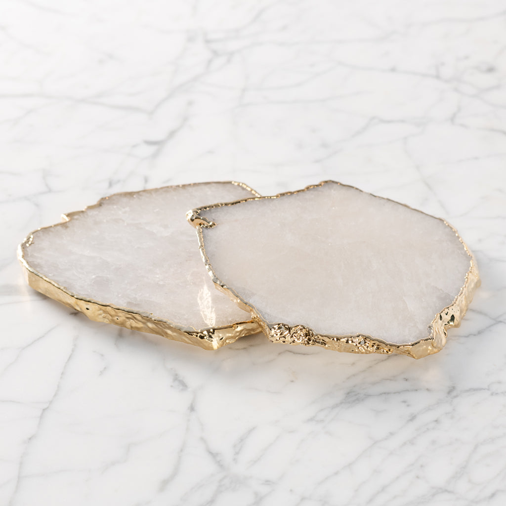 Kivita Crystal Coasters Set of 2 - Elegant Drink Coasters for Wine Glasses, Coffee Cups & Home Decor - Perfect for Dining Table, Bar & Kitchen Use