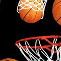 Steven Harris Basketball In and Out of Net Men's Necktie - Black Silk Formal Tie for Office, Business, Wedding & Gifts