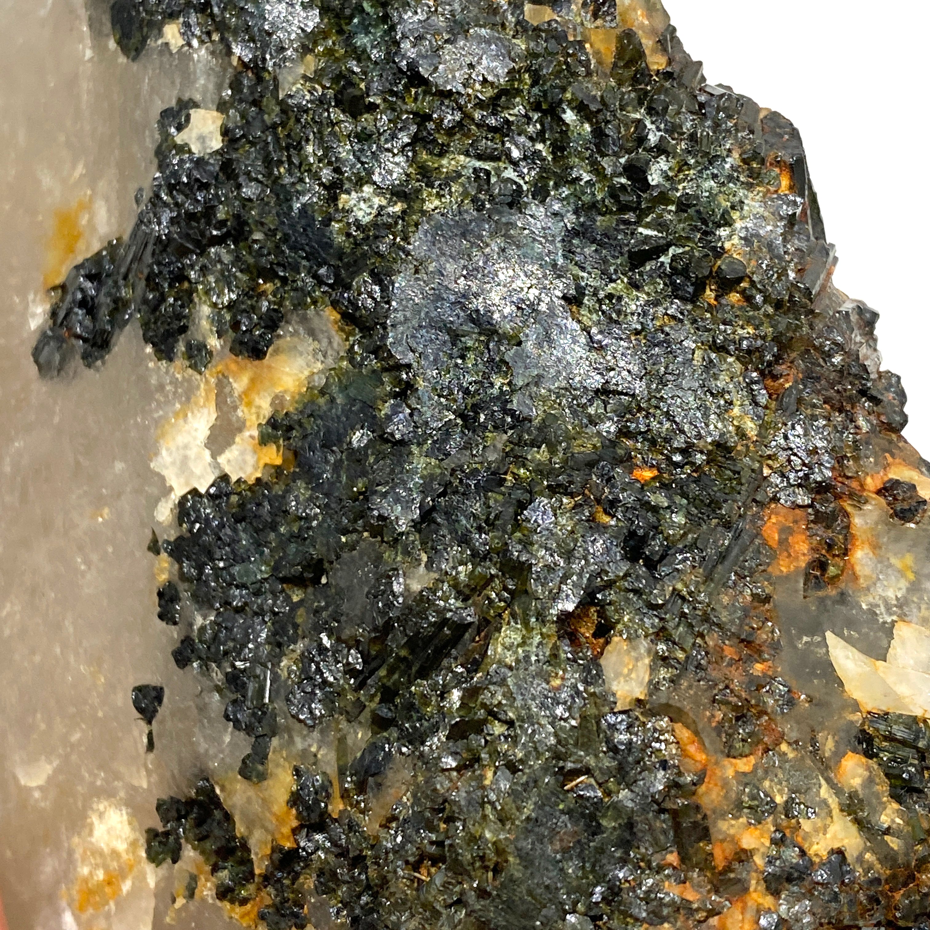 Natural Green Tourmaline in Smokey Quartz Large Healing Crystal - SQGT 01 for Meditation, Energy Work & Home Decor
