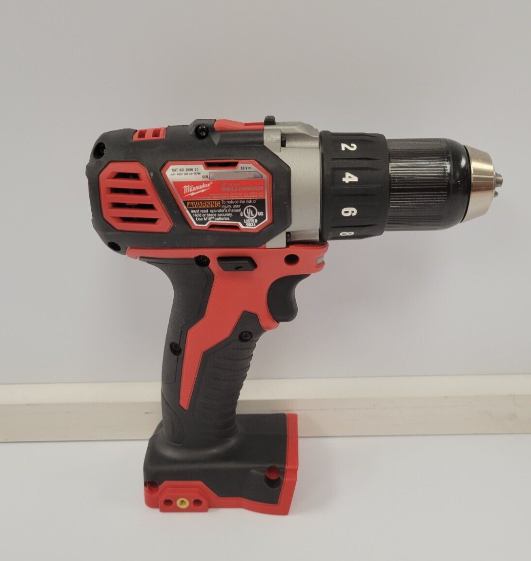 Milwaukee 2602-20 18V Cordless Drill Driver - Powerful & Compact for Home DIY, Construction, and Woodworking Projects