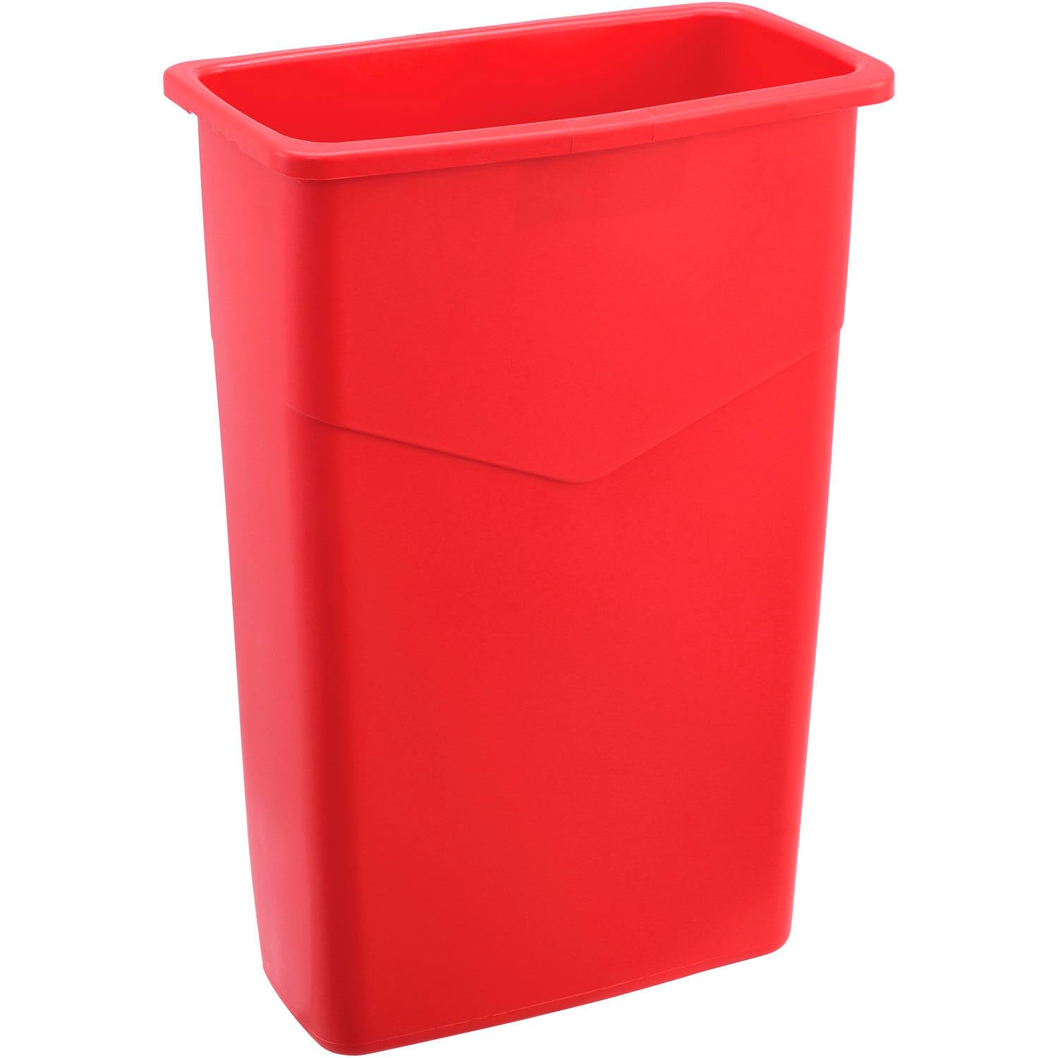 23 Gallon Slim Trash Can for Office & Home - Space Saving Red Waste Bin with Lid - Perfect for Kitchen, Bathroom, Garage & Commercial Use