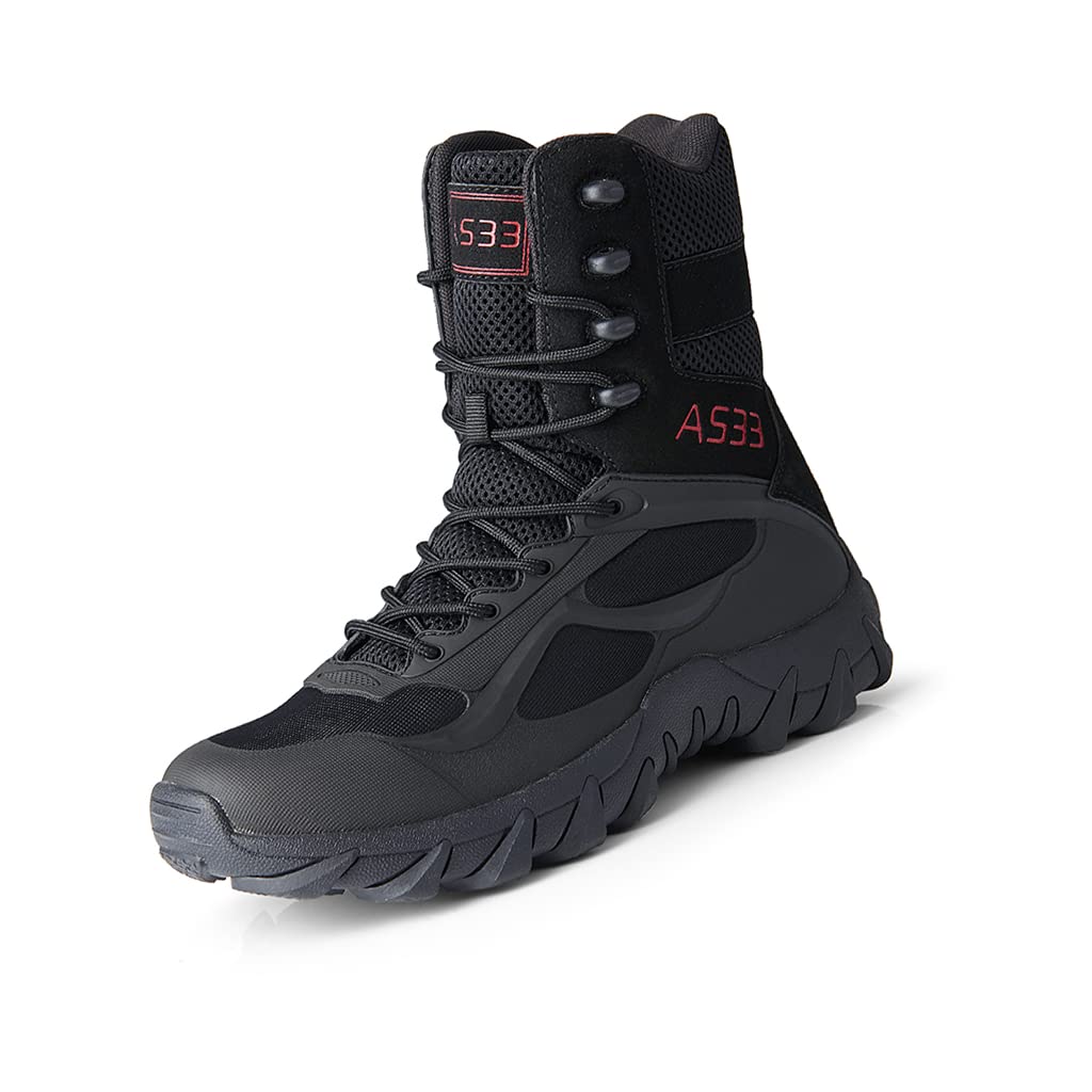 Men's Tactical Boots Waterproof Lightweight - Military Combat Hiking Work Boots for Outdoor Adventures, Hunting & Construction - Durable Non-Slip Safety Footwear