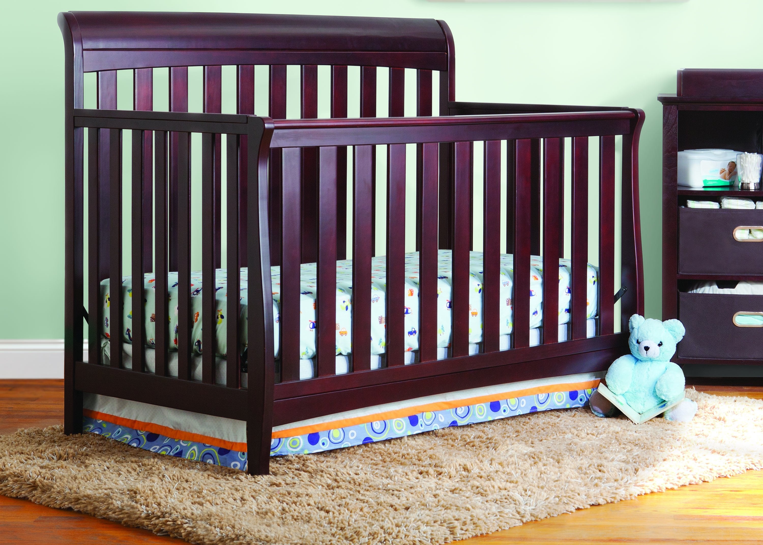 Marquis 4-in-1 Convertible Baby Crib - Toddler Bed, Daybed & Full-Size Bed - Safe & Stylish Nursery Furniture for Boys & Girls - Perfect for Newborns to Teens Bedroom Decor