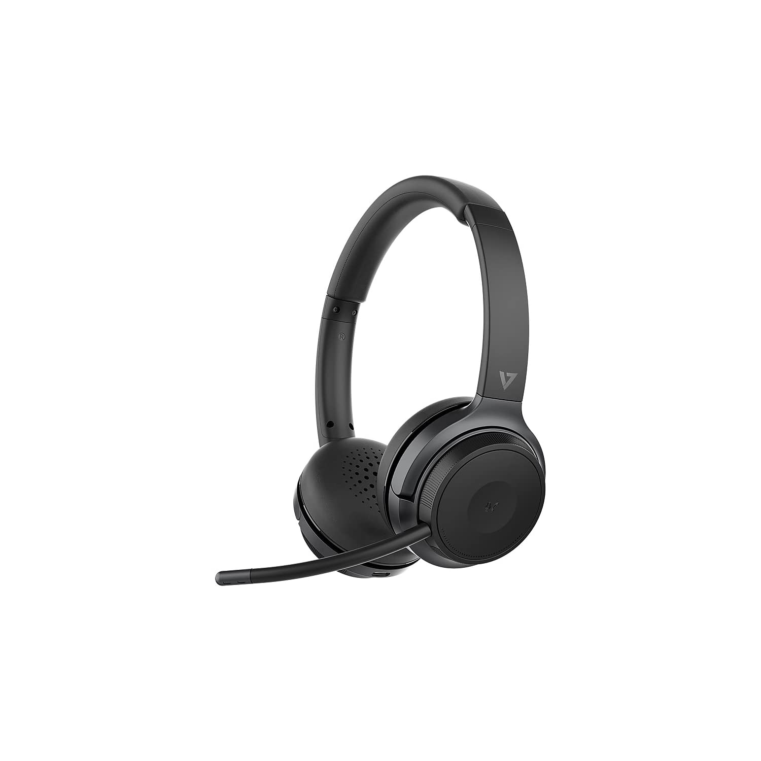 V7 HB600S Wireless Bluetooth Headphones - Stereo Sound, USB Connectivity, 32 Ohm Impedance, On-Ear Design, 100ft Range - Perfect for Gaming, Office Work & Music Listening (Black)