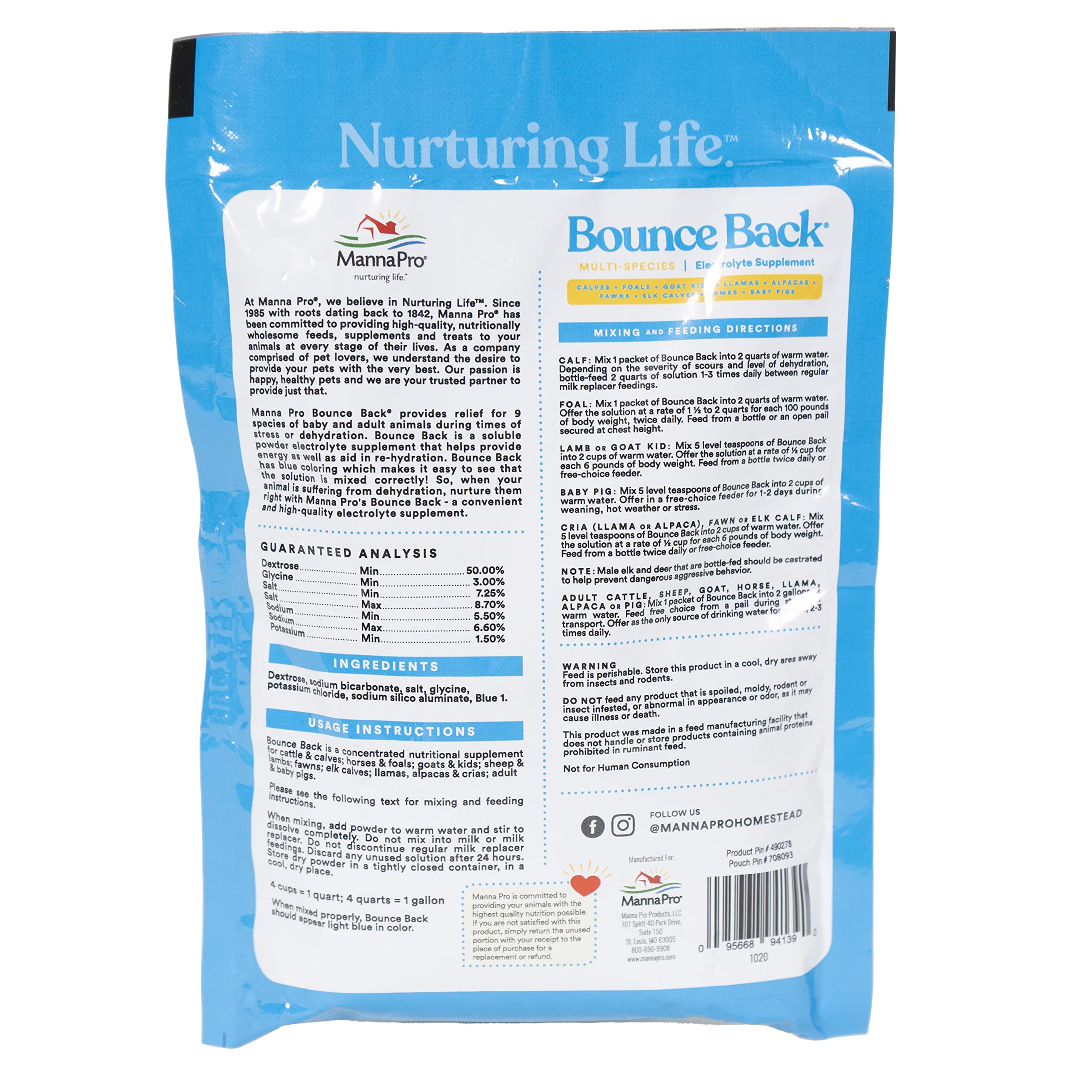 Manna Pro Bounce Back Vitamin Supplement for Chickens, 4 oz – Supports Poultry Health & Recovery for Backyard Flocks