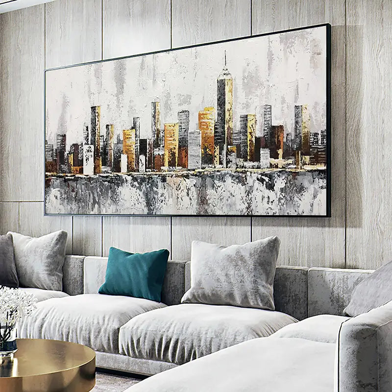 Urban Landscape Painting #UL 002 - Modern Wall Art for Home & Office Decor - Perfect for Living Room, Bedroom or Workspace