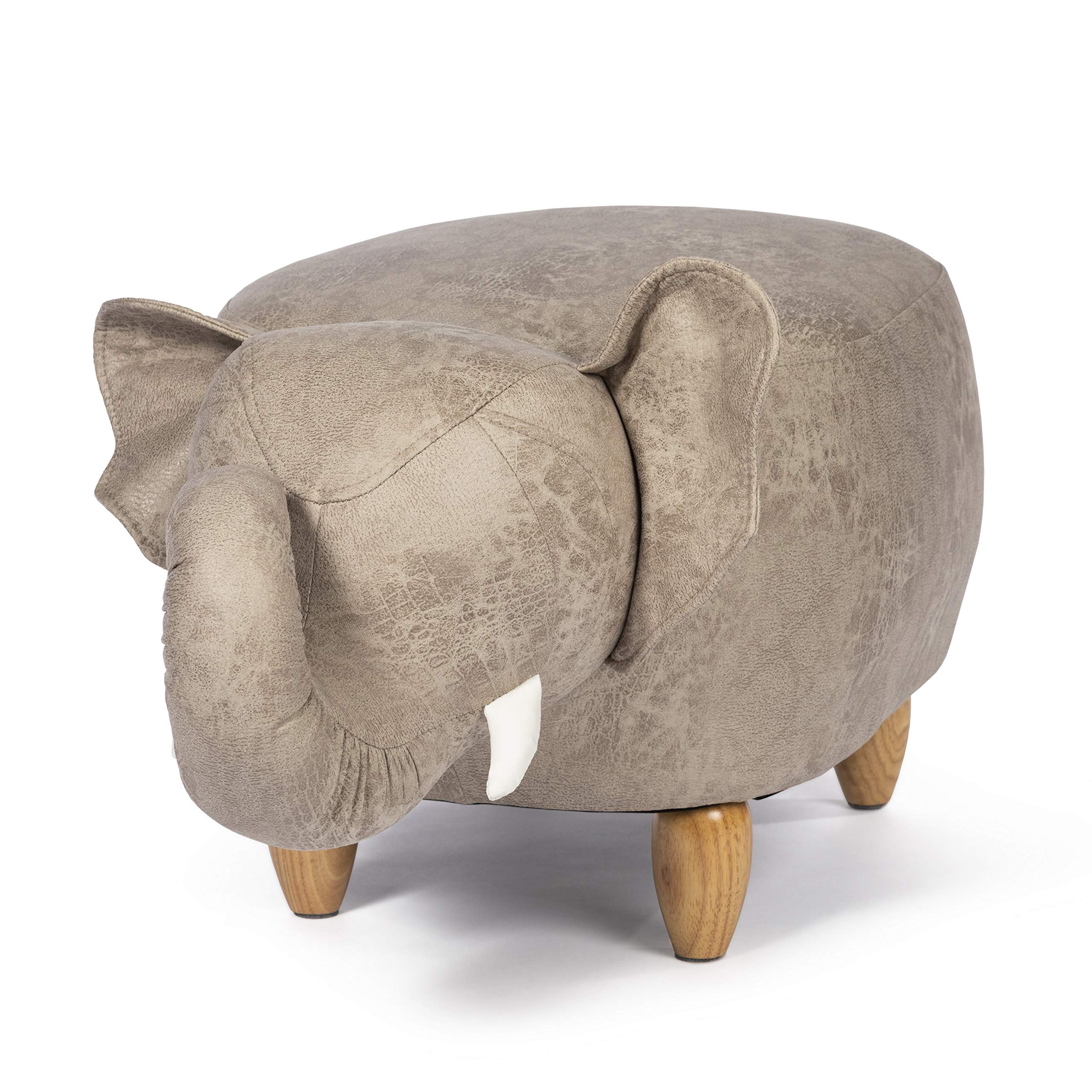 Prevue Pet Products Gray Elephant Ottoman - Stylish Pet Bed & Cozy Cat Cave for Small Dogs & Cats - Perfect for Living Room, Bedroom & Home Decor