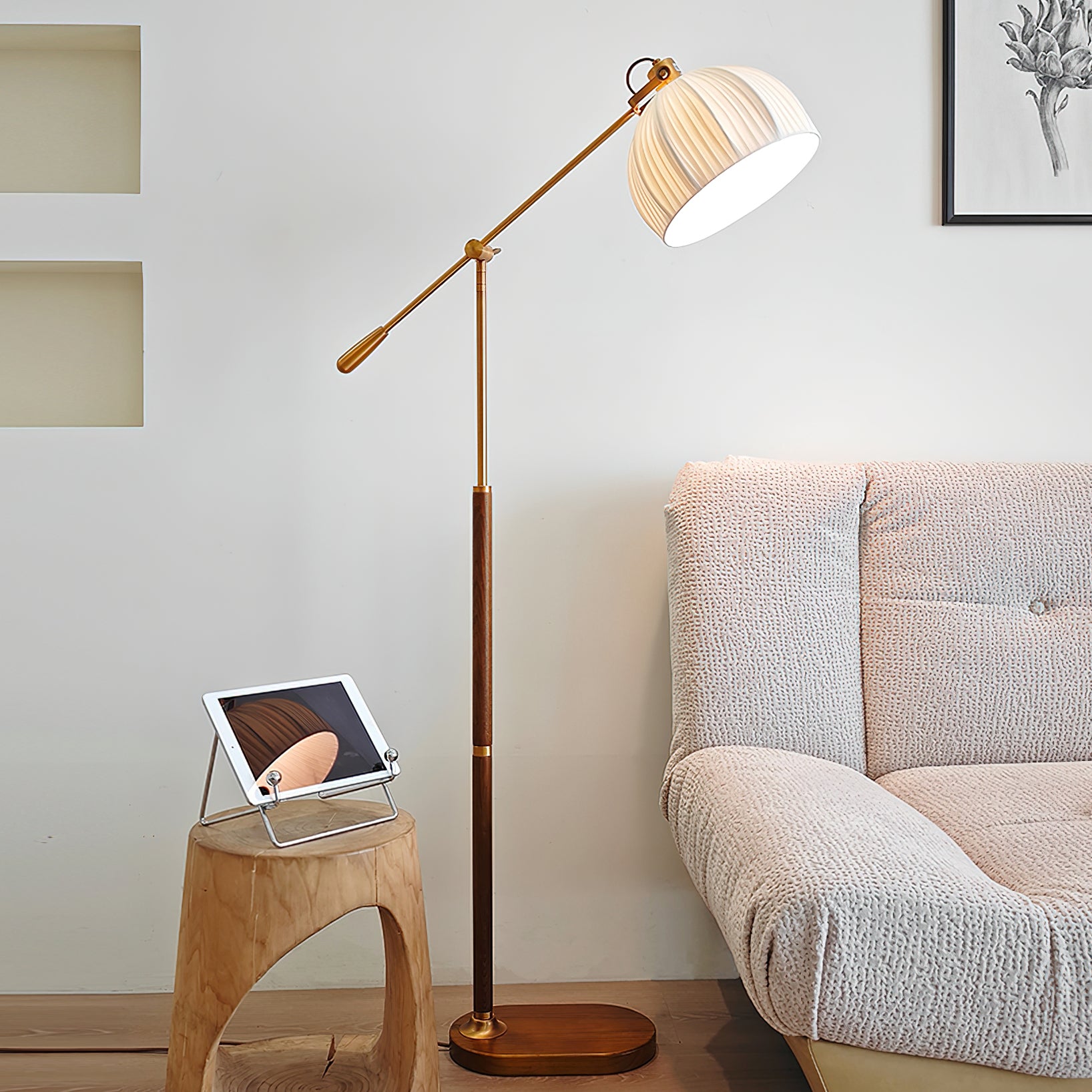 Alaric Modern Floor Lamp - Adjustable Brightness LED Standing Light for Living Room, Bedroom & Office - Stylish Home Decor Lighting