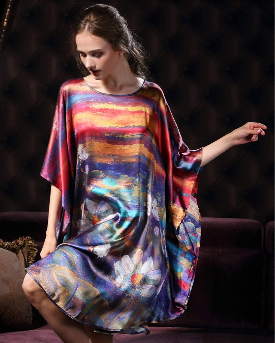Grace Silk 100% Pure Mulberry Silk Nightgown for Women - Soft Luxury Sleepwear for Comfortable Nights & Relaxing Evenings