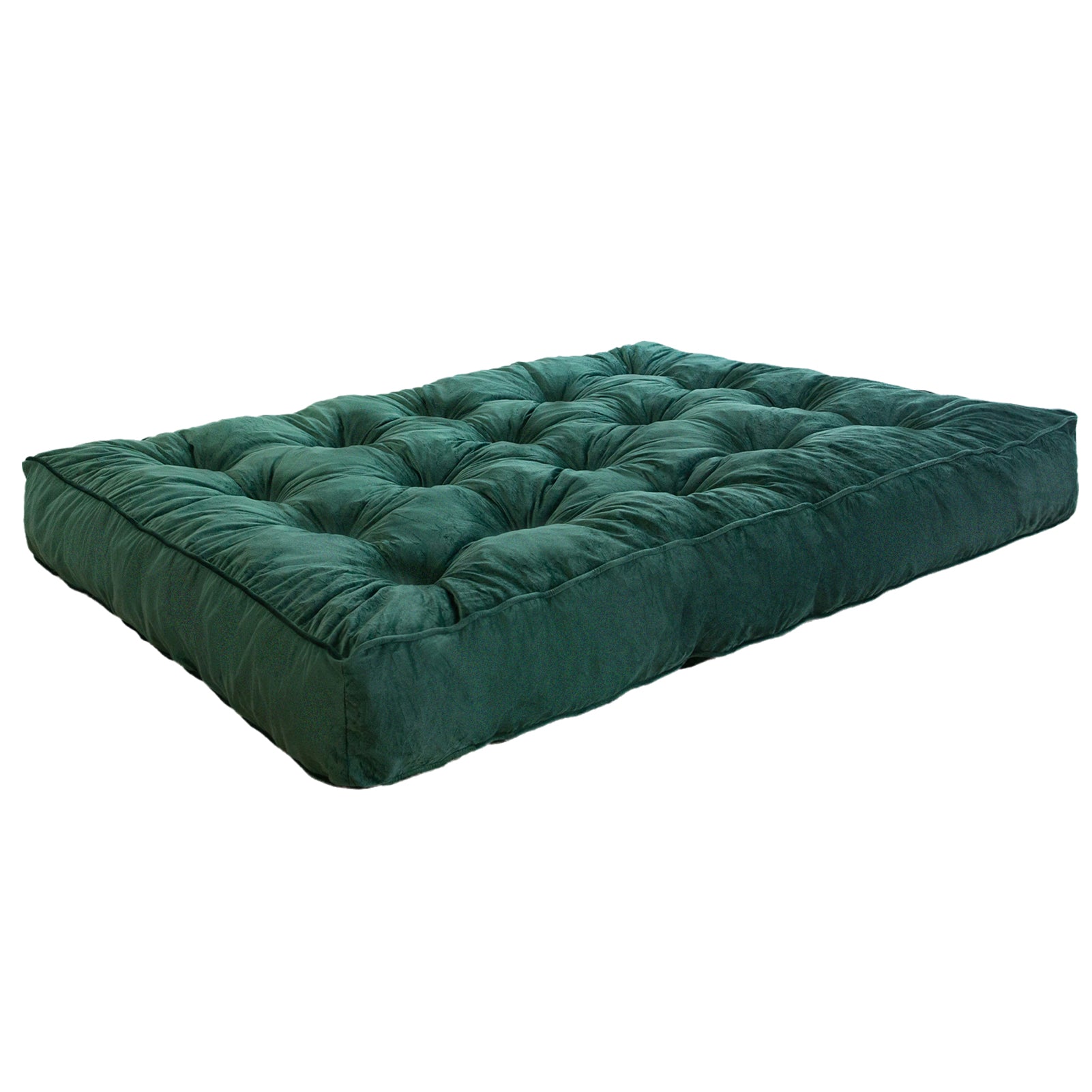 MAXYOYO 8-Inch Thick Velvet Tufted Futon Mattress for Sofa Bed - Green (Mattress Only) | Comfortable Sleeping Solution for Adults, Perfect for Small Apartments, Guest Rooms & Dorm Rooms