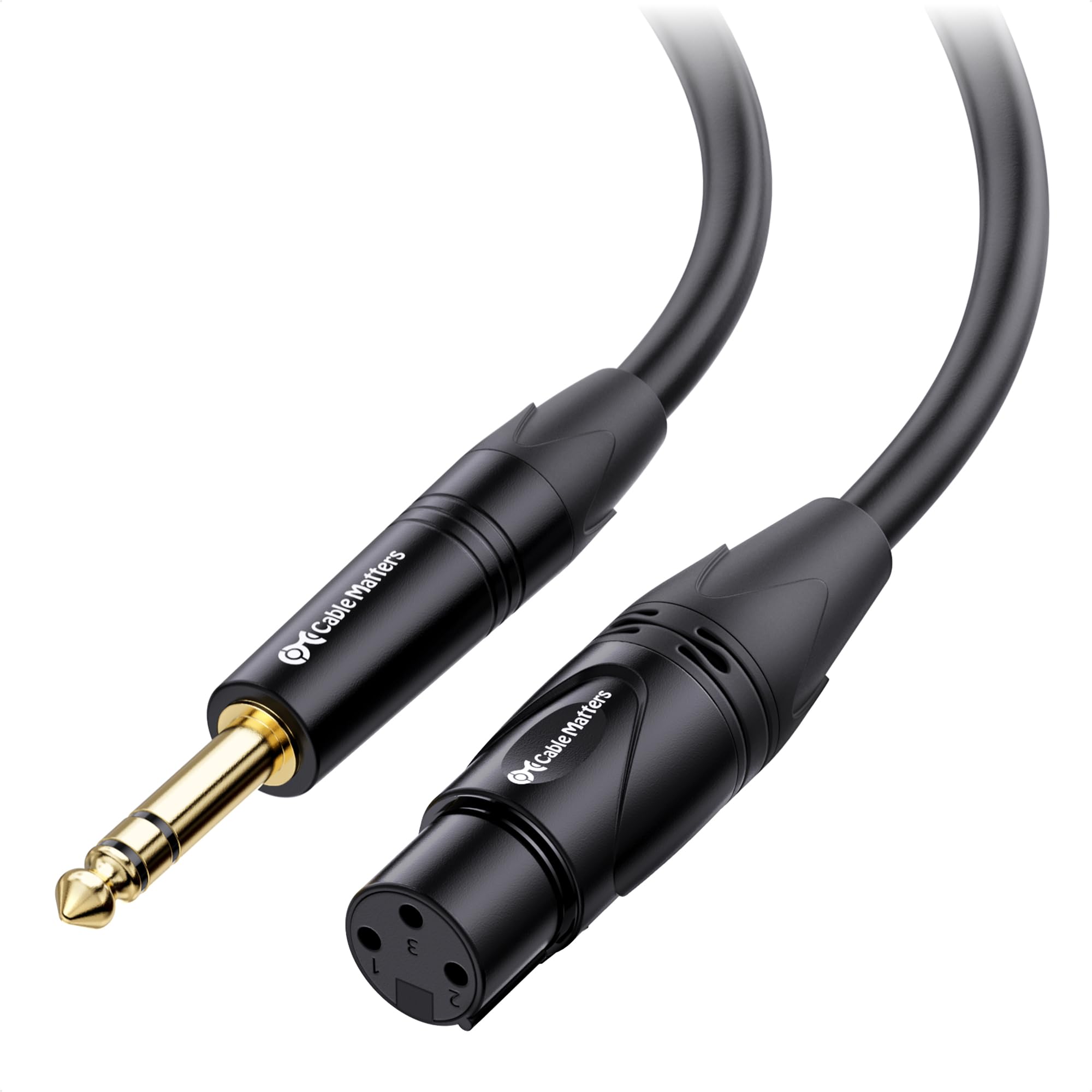 Cable Matters 6.35mm (1/4 Inch) TRS to XLR Cable - 10ft Male to Female Balanced Audio Cable for Professional Studio Equipment, PA Systems & Live Performances