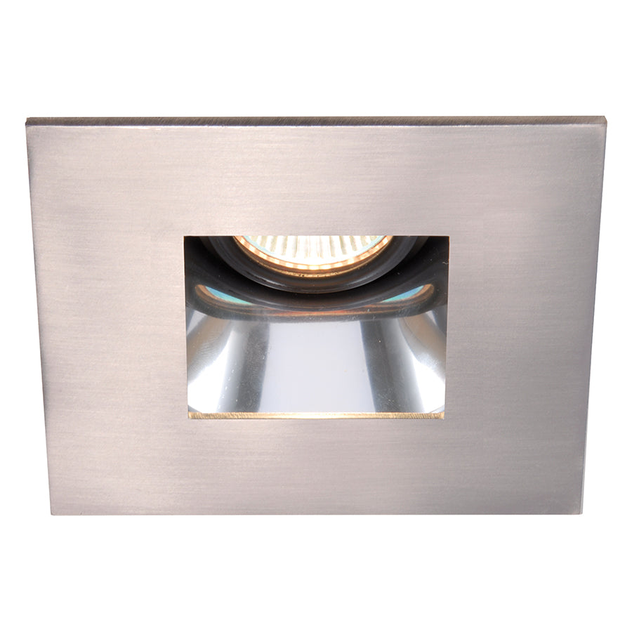 4-Inch Adjustable Open Reflector Trim - Low Voltage, Specular Clear/Brushed Nickel Finish - Perfect for Recessed Lighting in Kitchens, Bathrooms & Living Rooms