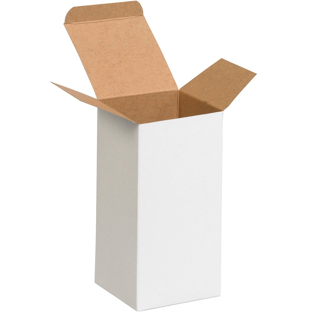 Aviditi 3x3x6 Inch White Folding Gift Boxes - Pack of 250 Easy Assemble Reverse Tuck Cartons for Jewelry, Candles, Party Favors & Small Gifts | Perfect for Retail Packaging, Wedding Favors & Craft Storage
