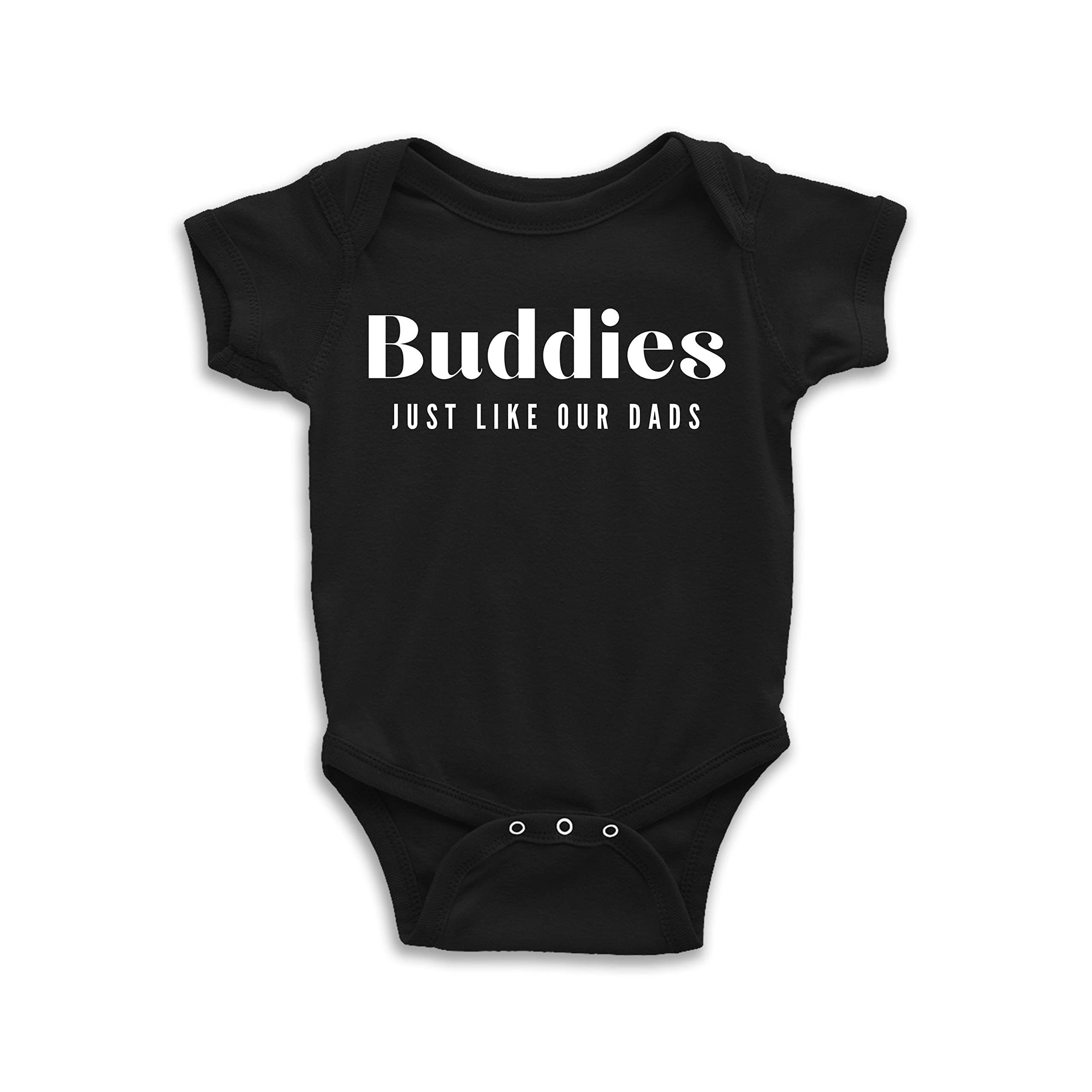 Best Friends Black Bodysuit - Matching Best Buddies Outfits Like Our Dads | Cute Friendship Gifts for Women & Girls | Perfect for Twin Day, Birthday Parties & Bestie Photos (1-Piece Bodysuit)