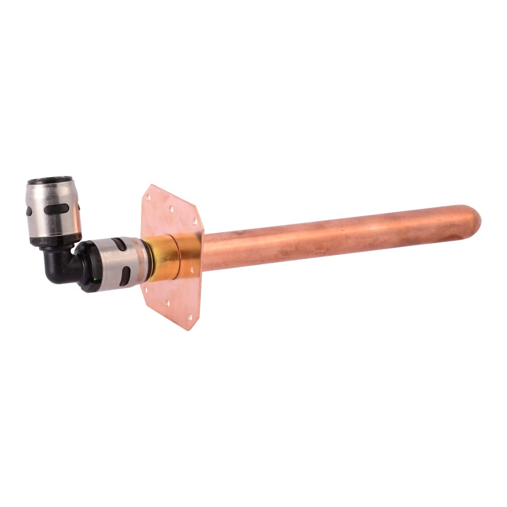 SharkBite EvoPEX 1/2 Inch x 8 Inch Copper Stub Out Elbow - Push to Connect Fitting for PEX Pipe (K25815A) - Perfect for Plumbing Repairs, Water Supply Lines & DIY Home Improvement Projects