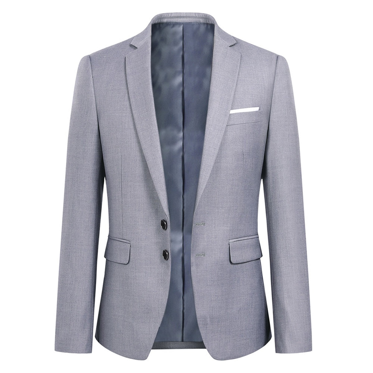 Classic Light Grey Blazer for Men - Slim Fit Two Button Formal Jacket - Perfect for Business Meetings, Weddings & Office Wear