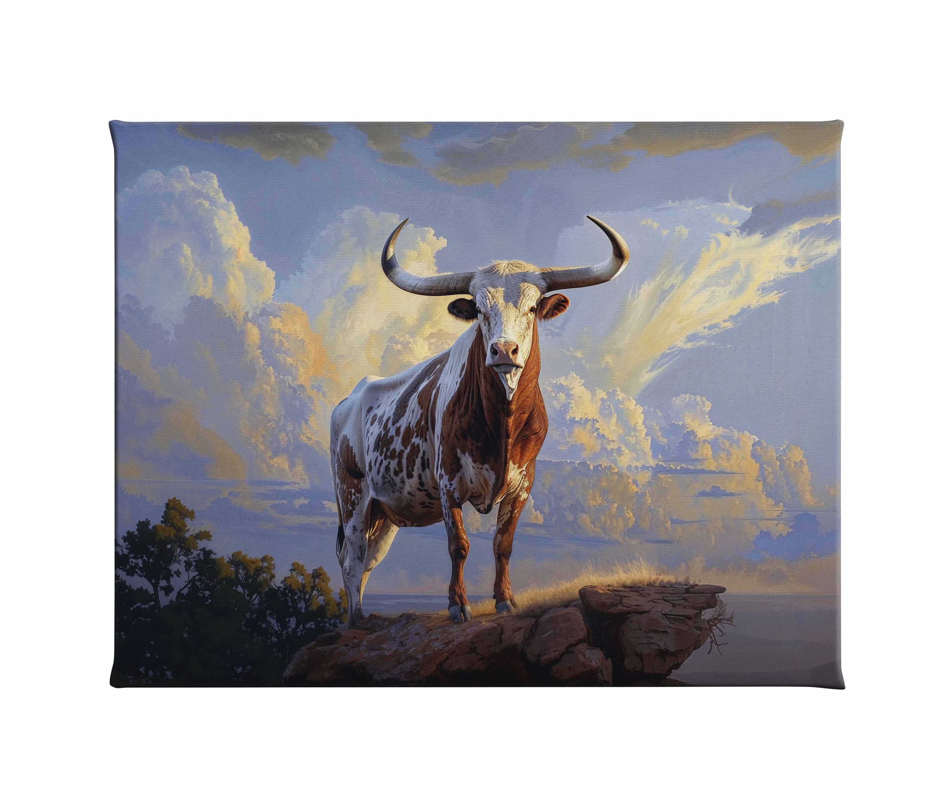 Premium Hill Country Monarch II Gallery Wrapped Canvas Wall Art - Handmade Landscape Painting for Living Room, Bedroom & Office Decor