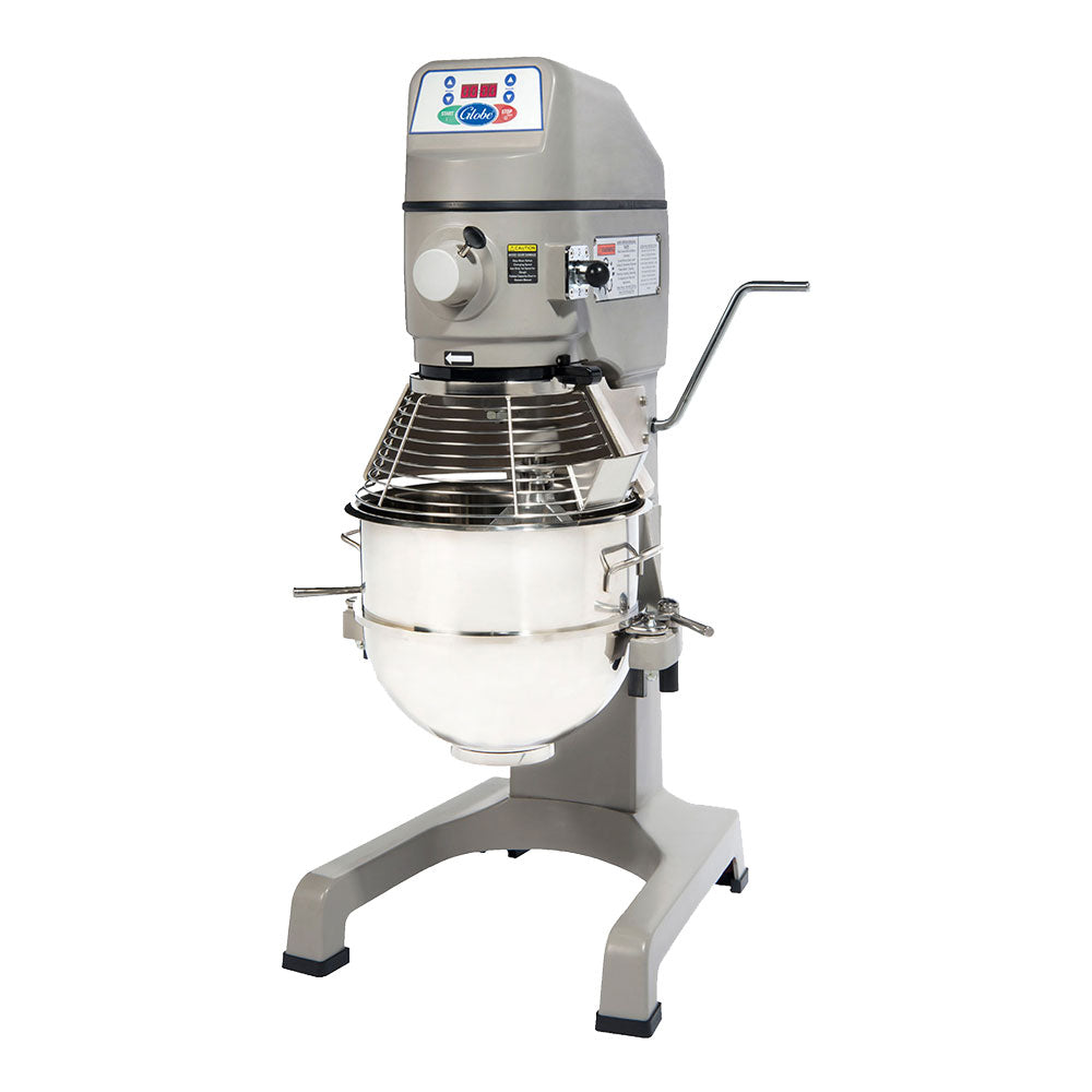 Globe SP30 Planetary Floor Mixer - 30 Quart Commercial Dough Mixer for Bakeries, Restaurants & Catering | Heavy Duty Mixing for Bread, Pizza & Pastry Dough