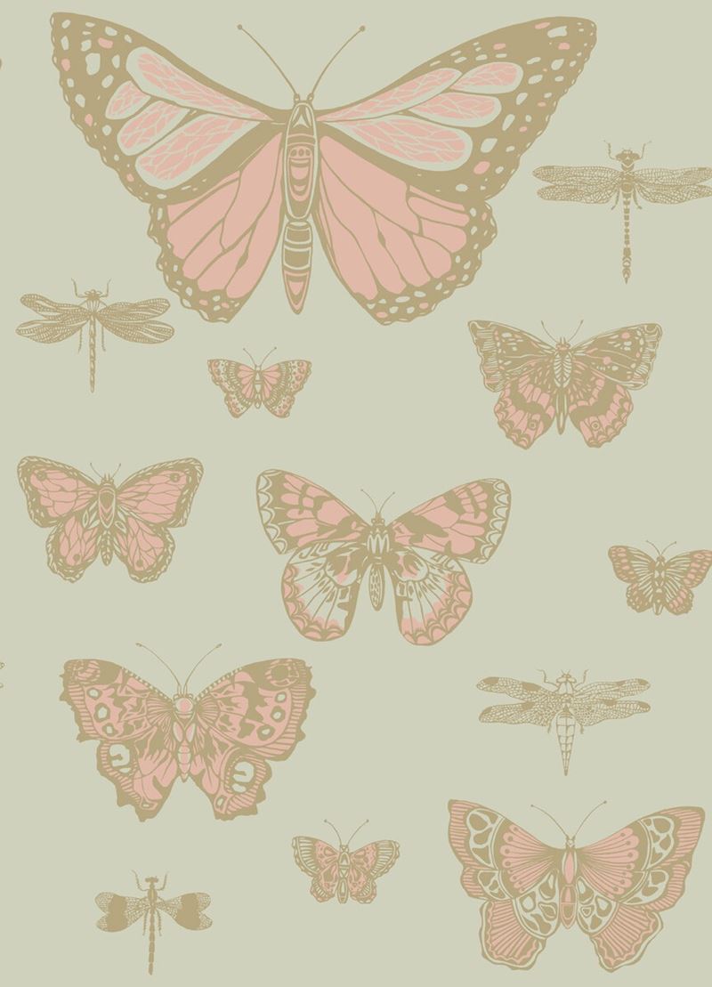 Cole & Son Wallpaper - Butterflies & Dragonflies Floral Design, Peel & Stick Removable Wallpaper for Bedroom, Living Room, Nursery Decor