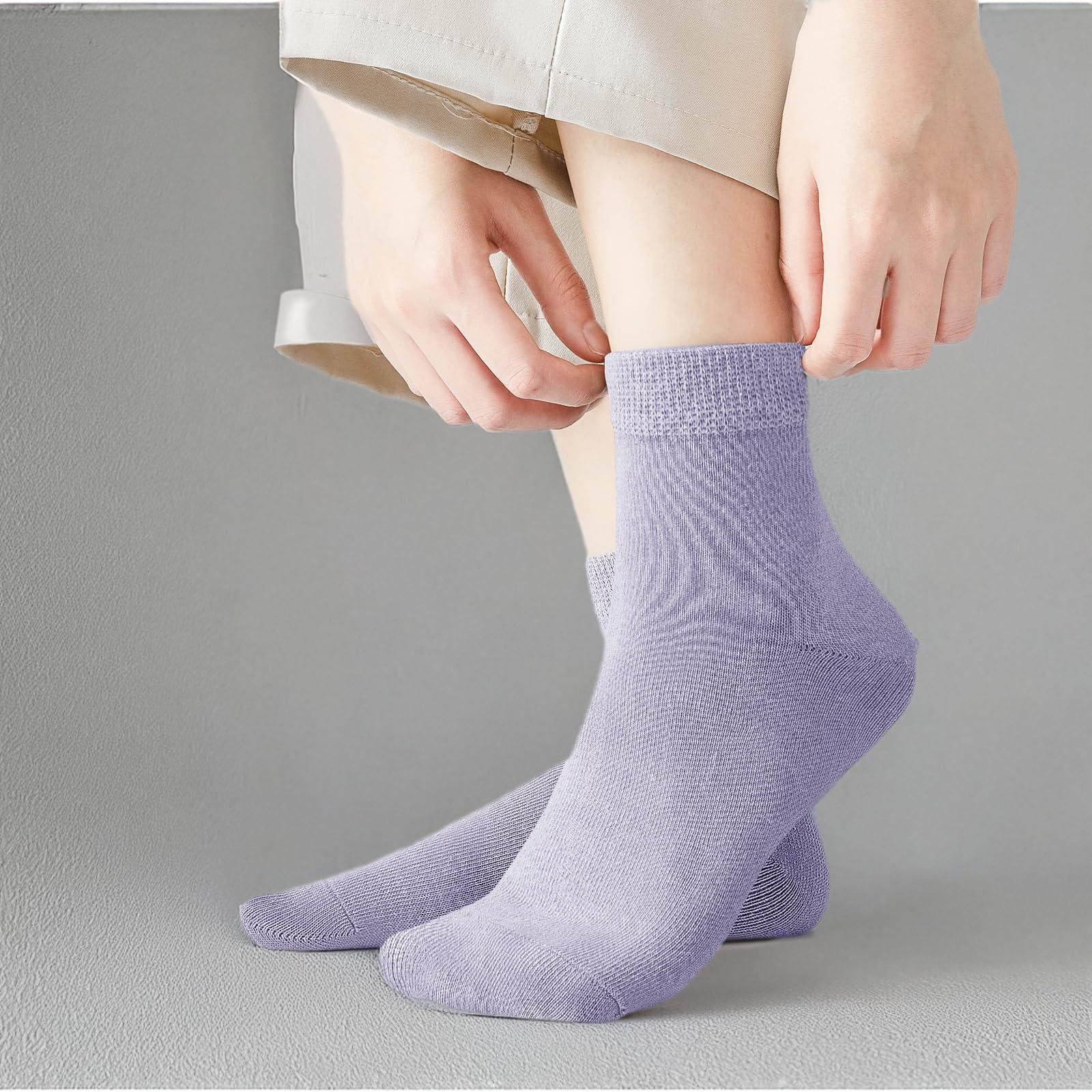 J-BOX Women's Ankle Socks - Breathable Cotton Athletic Socks for Running, Yoga & Casual Wear - Low Cut Thin Socks (8 or 10 Pairs Pack) - Perfect for Workouts, Daily Use & Gift Giving