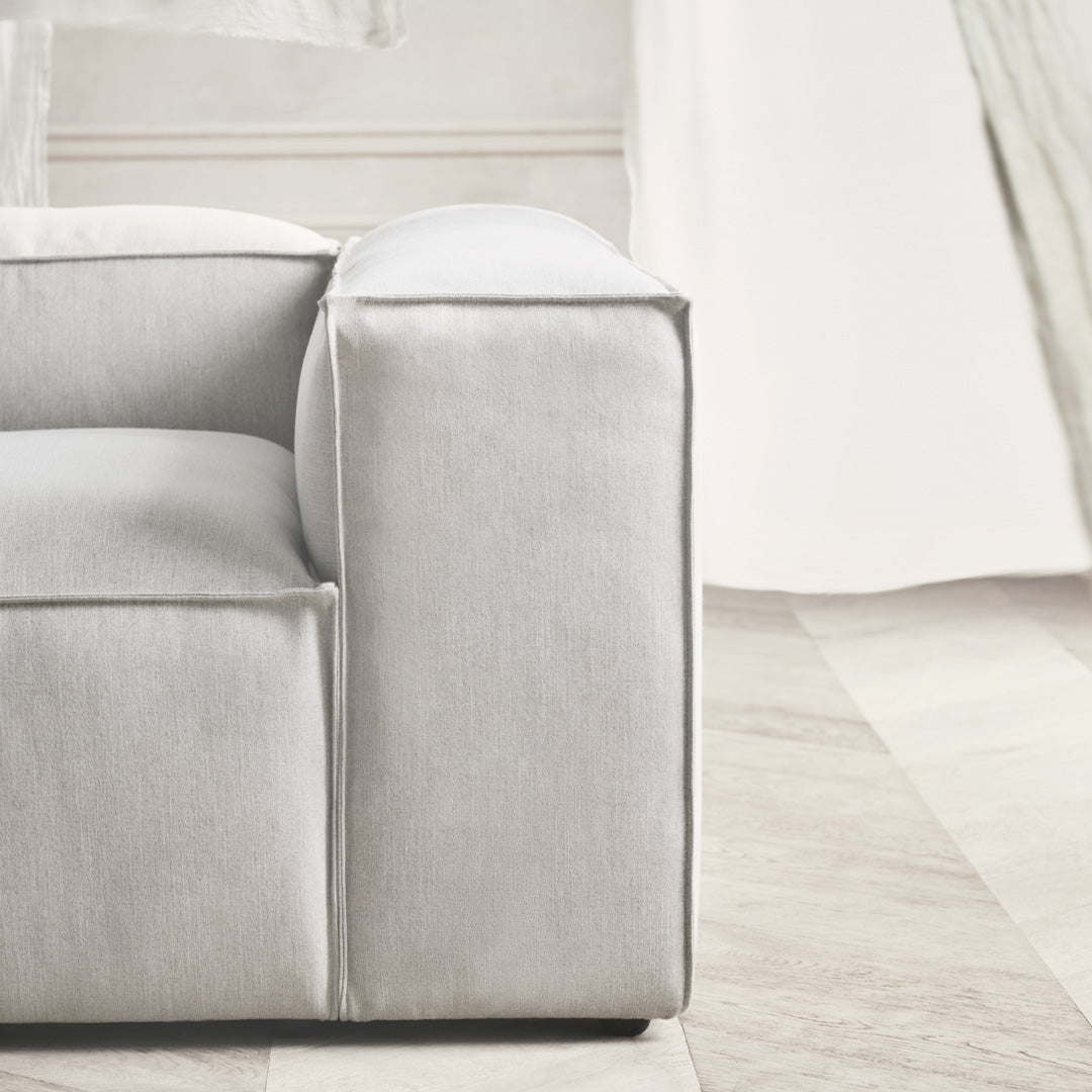 Cosima 2 Small Modular Sectional Sofa with Removable Pouf - Perfect for Small Living Rooms, Apartments & Cozy Spaces