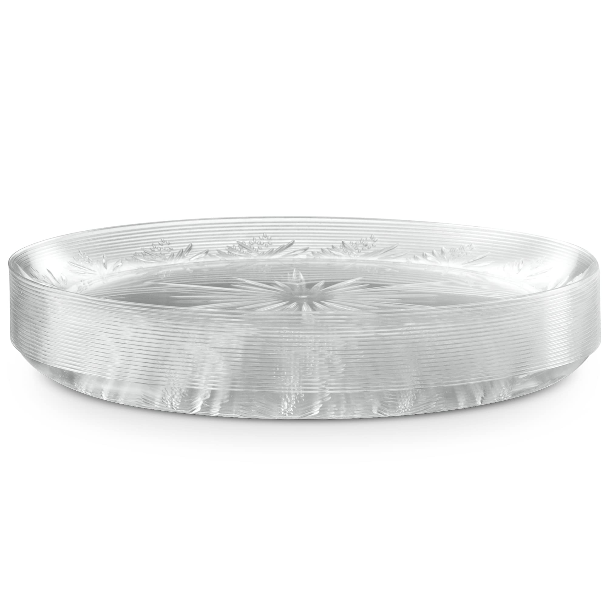 PLASTICPRO Premium Heavy Duty Clear Disposable Plastic Plates - 10 Inch (240 Count) - Ideal for Parties, Picnics, BBQs & Catering Events