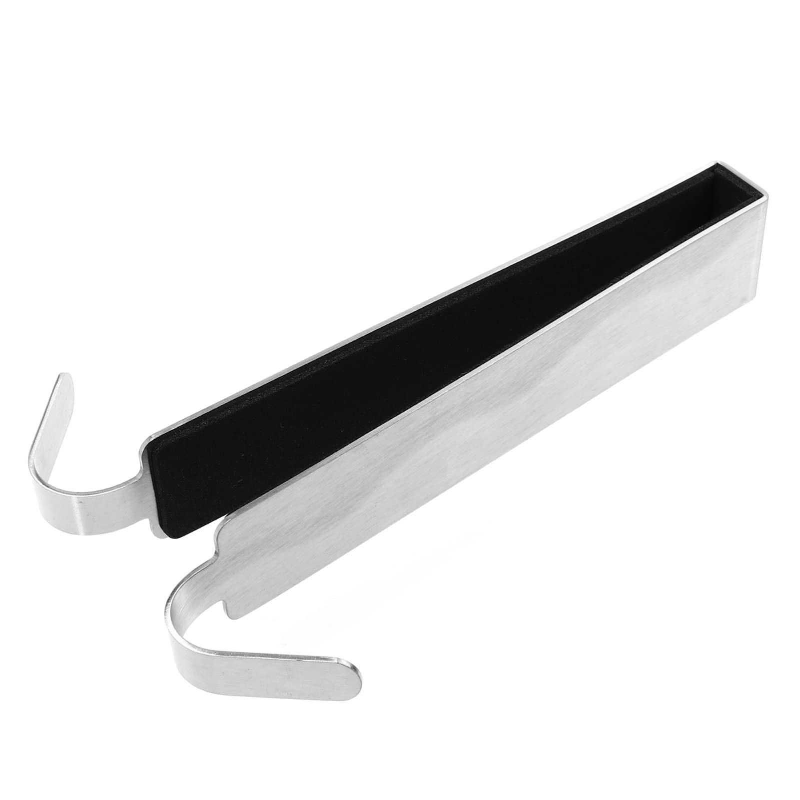 1PC Double-Sided Door Hook Hanger - Heavy Duty Punch Hook for Towels, Robes & Storage - Perfect for Bathroom, Kitchen & Glass Door Organization (Black) - Space Saving & Durable Home Decor Accessory