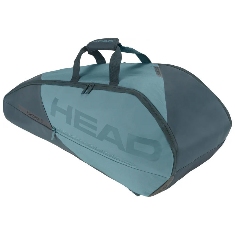 Head Tour Racquet Bag M (Cyan/Blue) - Tennis Equipment Storage & Organization for Players & Coaches - Perfect for Court, Gym & Travel