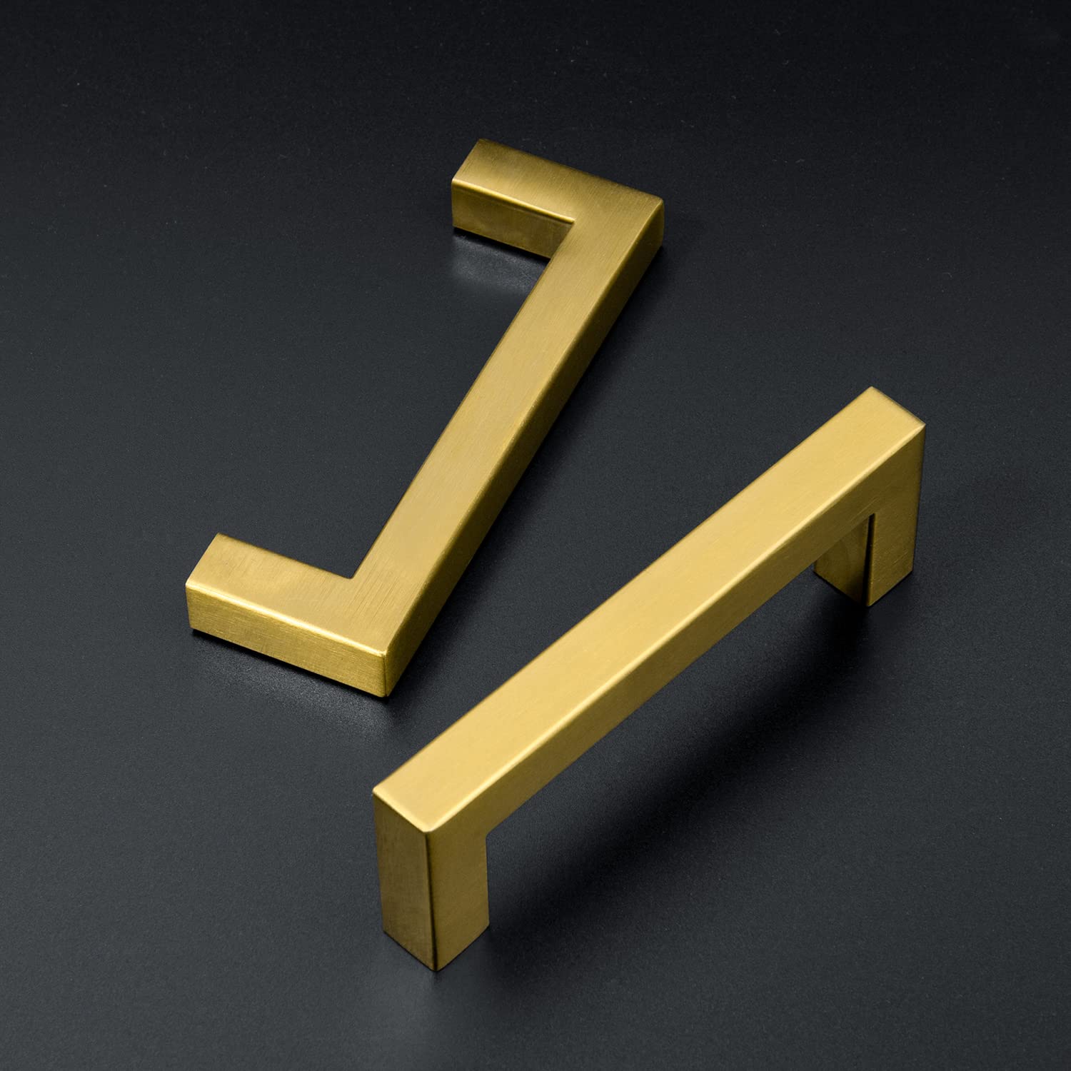 Brushed Brass Cabinet Handles 25 Pack - Kitchen & Drawer Pulls for Home Decor