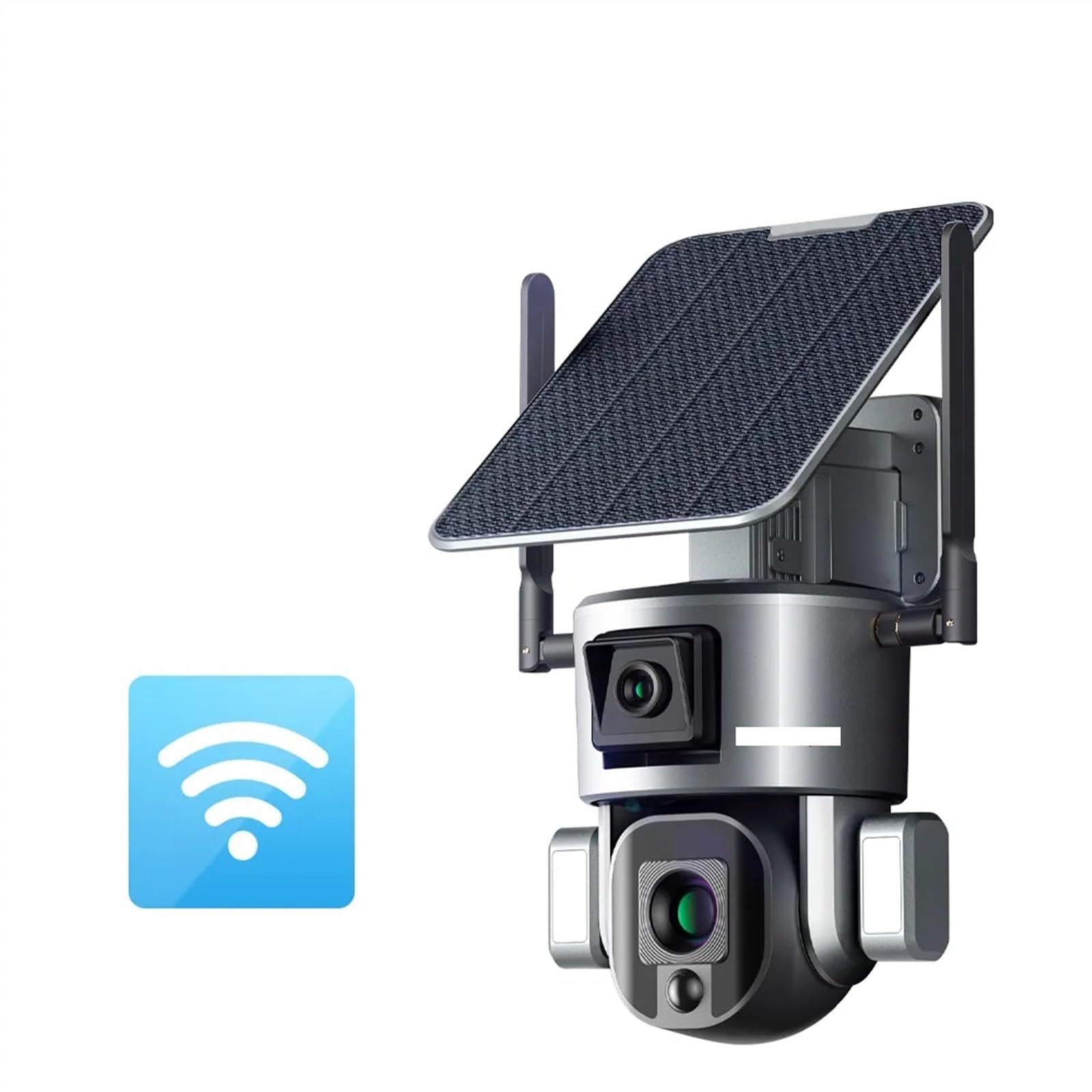 4K 8MP HD Dual Lens Solar Security Camera Outdoor - 4G WiFi, 4X/10X Optical Zoom, Auto Tracking, Waterproof CCTV for Home & Business Surveillance - Perfect for Backyard, Garage & Perimeter Security Monitoring