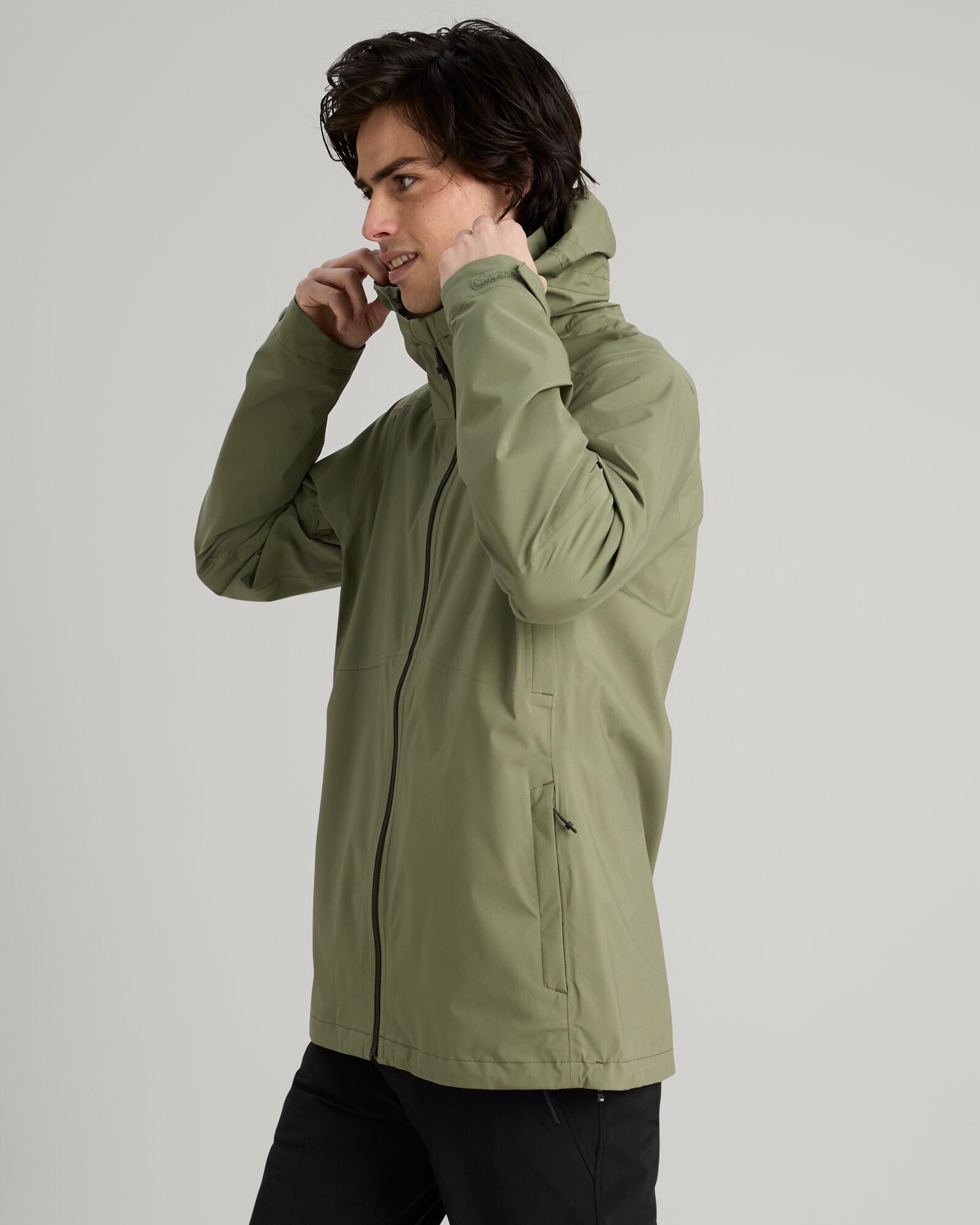 Men's Waterproof Hiking Rain Jacket - Lightweight Stretch 2.5 Layer Shell for Outdoor Adventures (Beech Color) - Perfect for Camping, Backpacking & Mountain Trekking