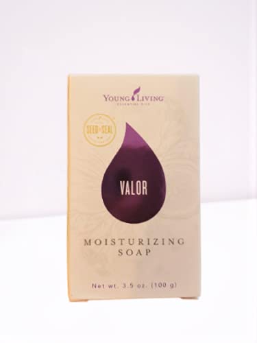 Valor Moisturizing Bar Soap 3.5 oz by Young Living | Essential Oil-Infused Skin Care for Dry & Sensitive Skin | Perfect for Daily Shower & Aromatherapy