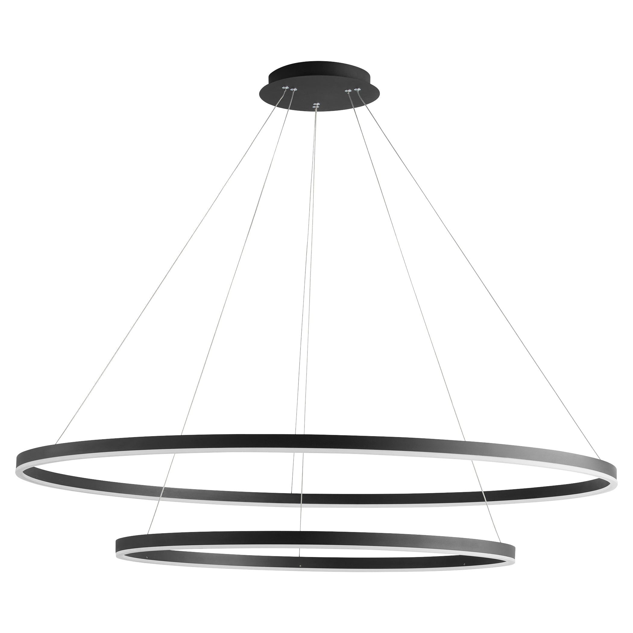 48 Inch Modern Black Pendant Light - Oxygen Circulo 3 6548 15 - Perfect for Dining Room, Kitchen Island or Living Room Lighting