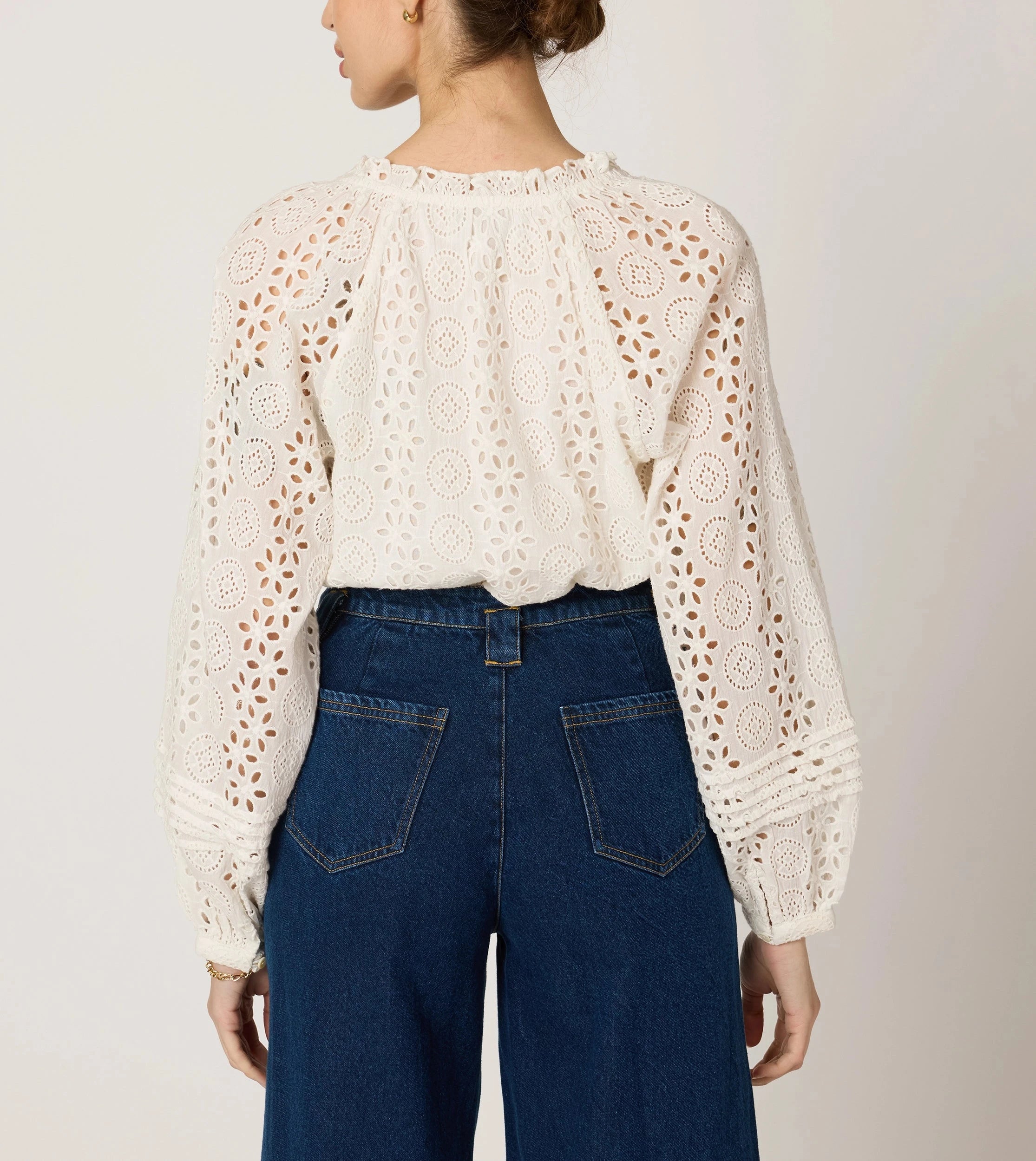 Alicia Blouse Women's Ivory Top - Elegant Casual & Office Wear for Women | Perfect for Work, Date Night & Special Occasions