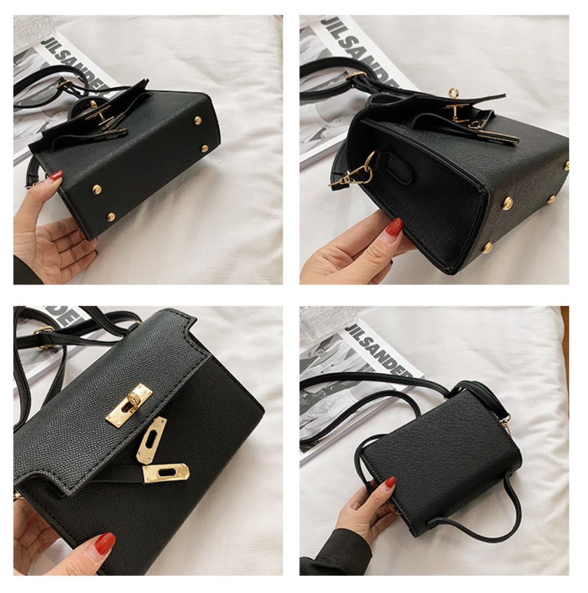 Stylish Women's Crossbody Bag with Detachable Strap - Fashionable Top Handle Satchel Purse for Work, Travel & Everyday Use | Trendy Designer Handbag