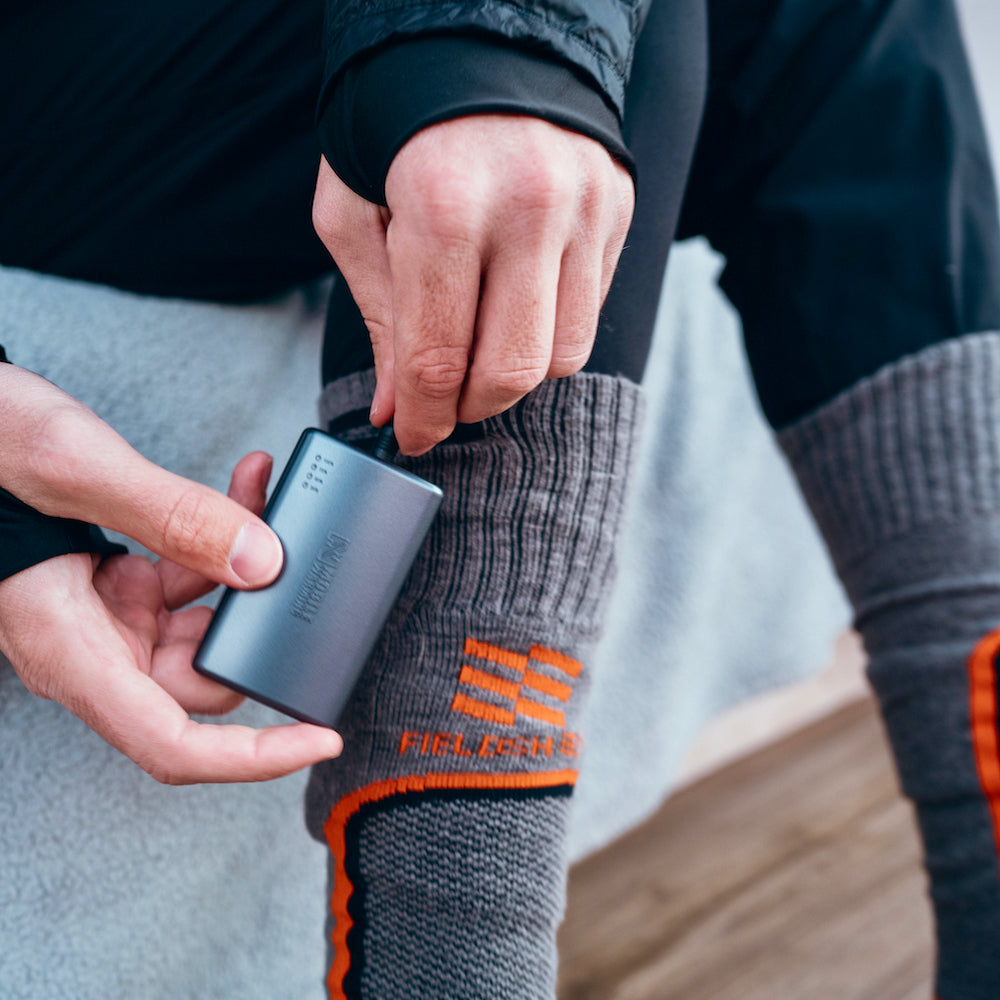 Premium Merino Wool Heated Socks for Men & Women - Battery Powered Winter Warmth for Hiking, Skiing & Outdoor Activities