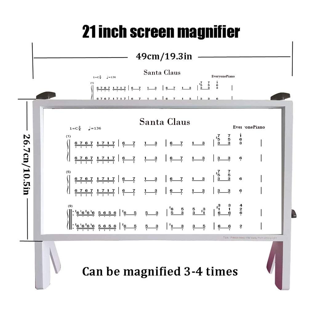 3X Reading Magnifier Stand for Laptop & Mobile Screens (14-20 Inch) - Portable Desktop Screen Amplifier for Phones, Tablets & Computers | Perfect for Reading, Crafts & Office Work